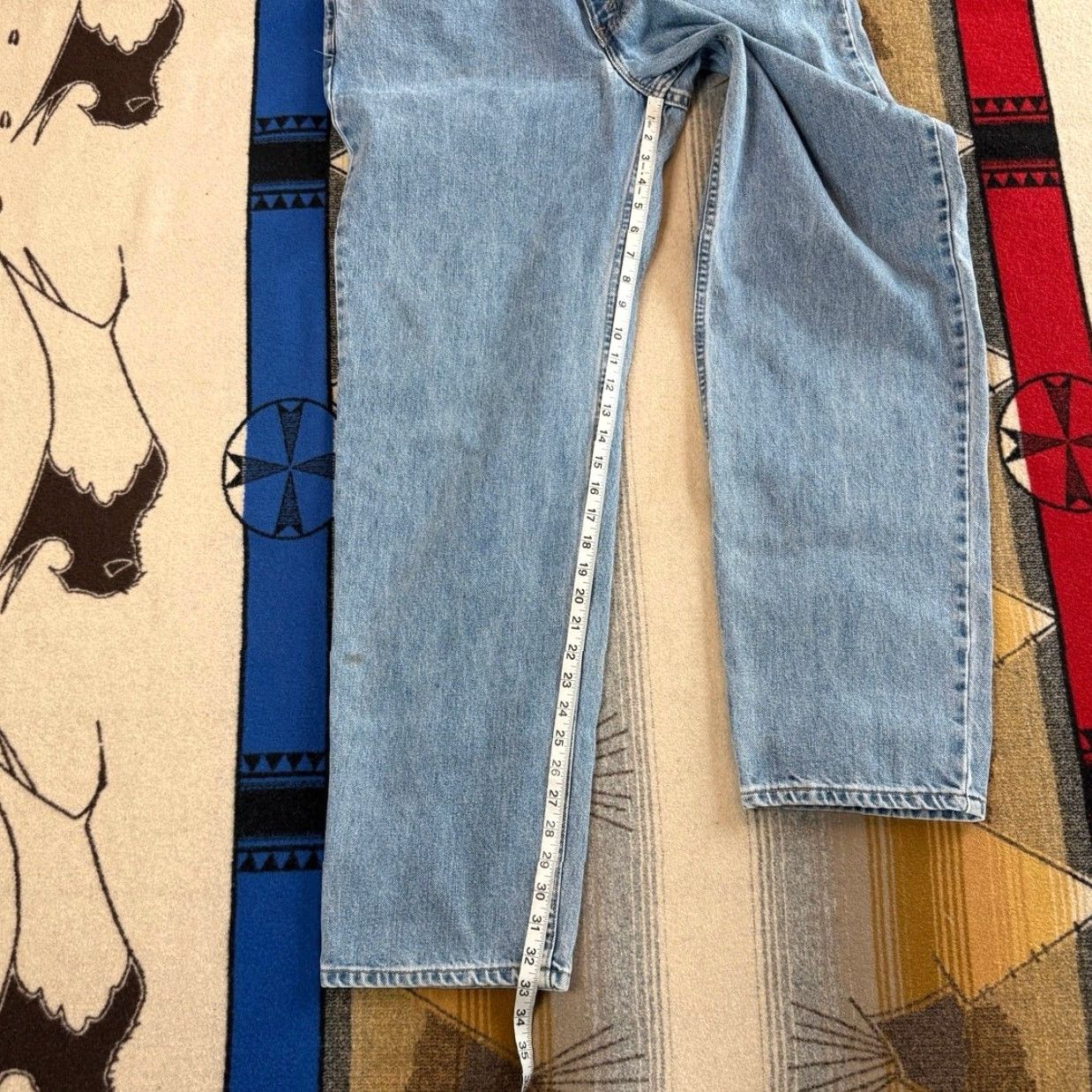 Levi's VINTAGE Levi’s 550 Denim Blue Jeans Relaxed Fit 36x33 Men USA 90s Straight Size US 36 / EU 52 - 7 Thumbnail