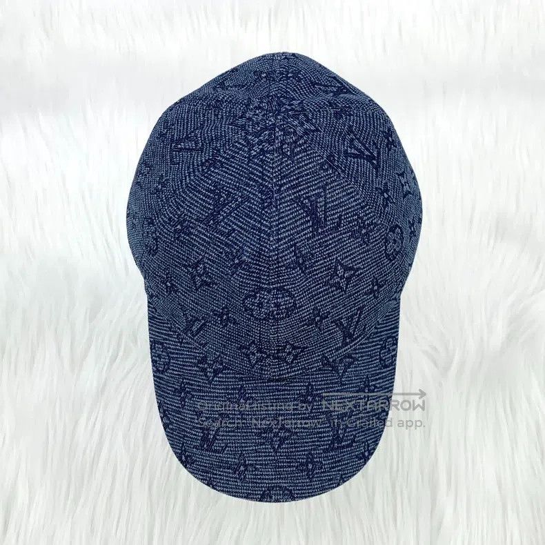Louis Vuitton Louis Vuitton Navy blue logo full print cotton casual cap Size ONE SIZE - 5 Thumbnail