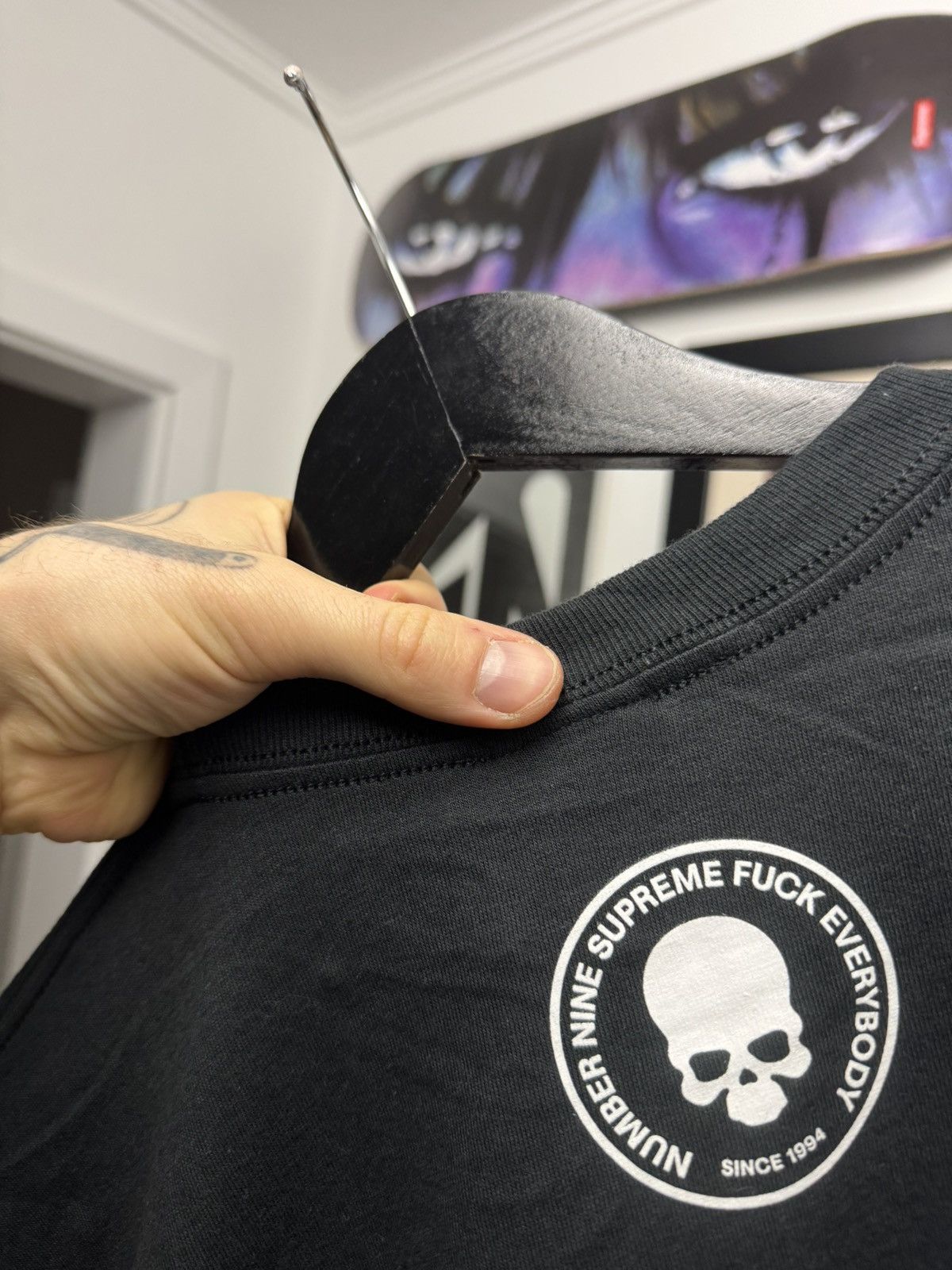 Number (N)ine × Supreme Supreme Number Nine Manson Tee Black