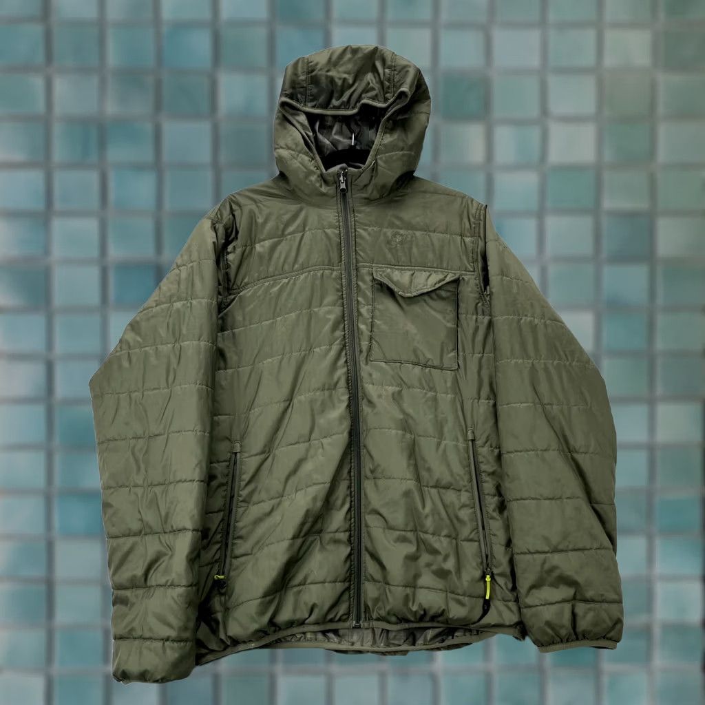 Nike VINTAGE Nike Jacket Mens L Green Reversible Puffer Coat Hooded Full Zip Jacket Size US L / EU 52-54 / 3 - 1 Thumbnail