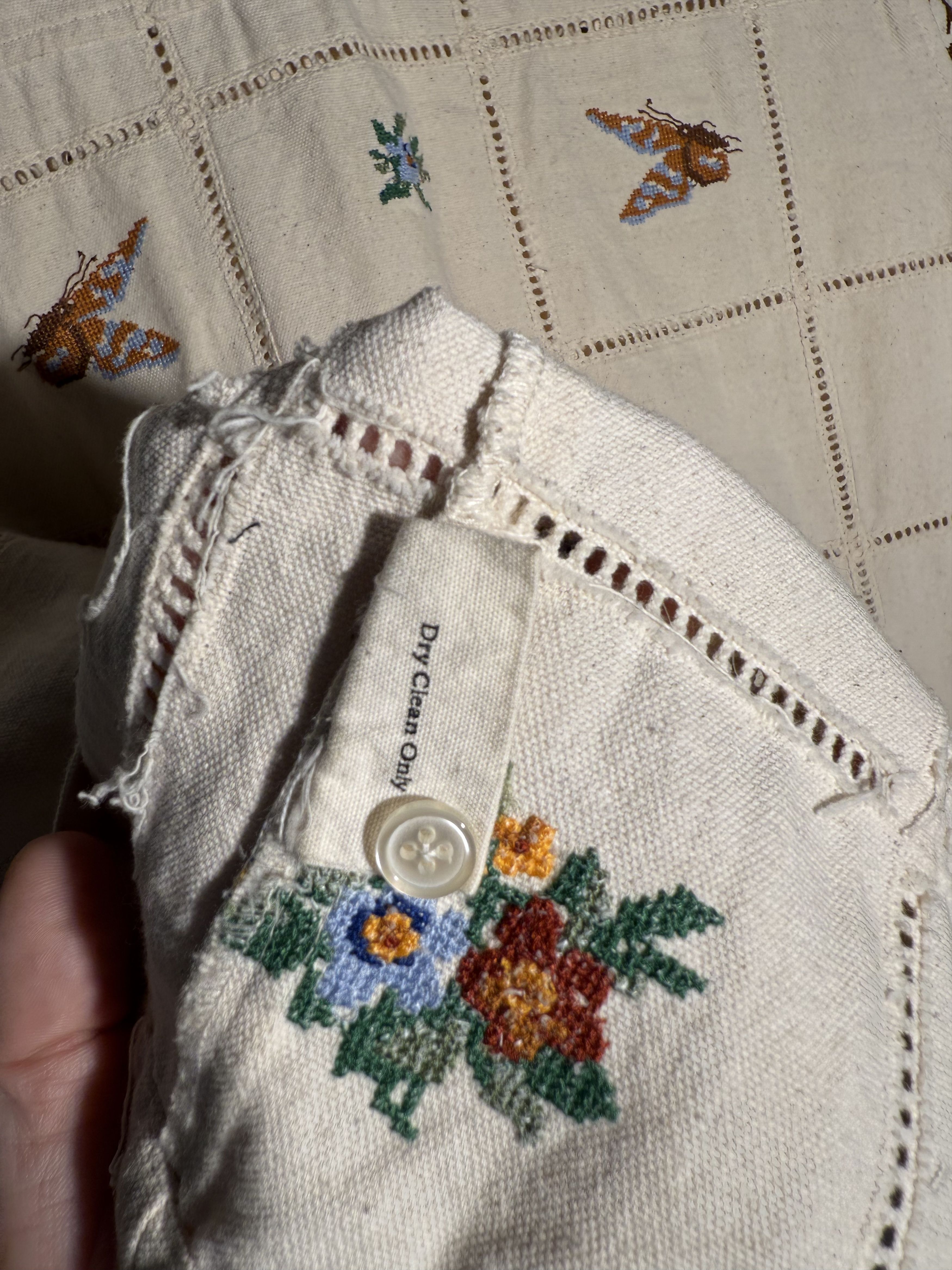 Bode Bode Cream Embroidered Short Sleeve Shirt Size US S / EU 44-46 / 1 - 5 Thumbnail