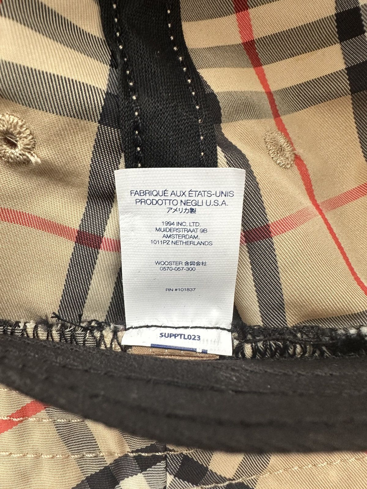Burberry × Supreme Supreme Burberry bucket hat Sz M/L Size ONE SIZE - 8 Thumbnail