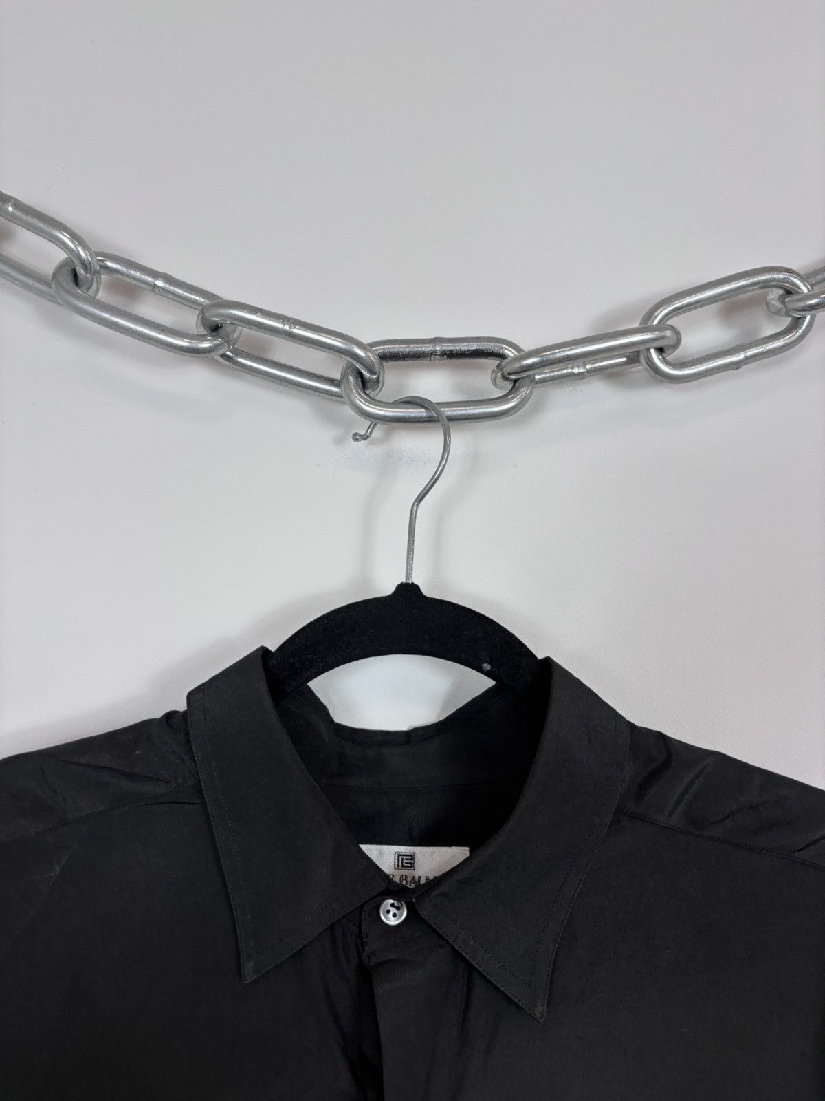 Pierre Balmain Vintage Pierre Balmain Men’s Black Short Sleeve Shirt Size US XL / EU 56 / 4 - 11 Thumbnail