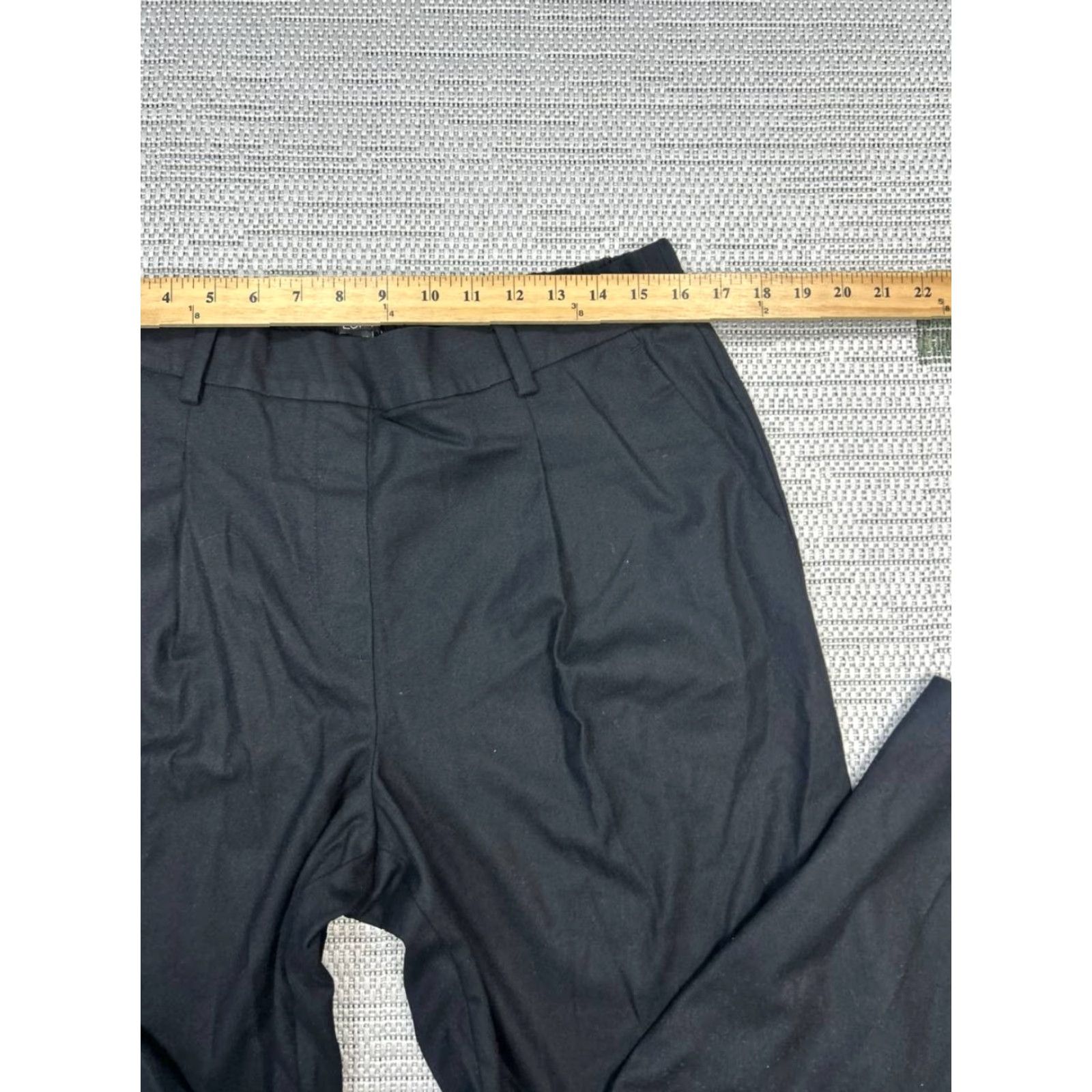 Loft Loft Pull On Tapered Leg Pants Womens Large Black Stretch High Rise Casual New Size 36" / US 14 / IT 50 - 3 Thumbnail