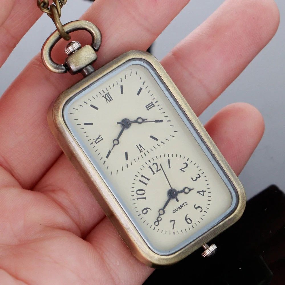 Other Rectangular Design Pocket Watch Pendant Chain Size ONE SIZE - 3 Thumbnail