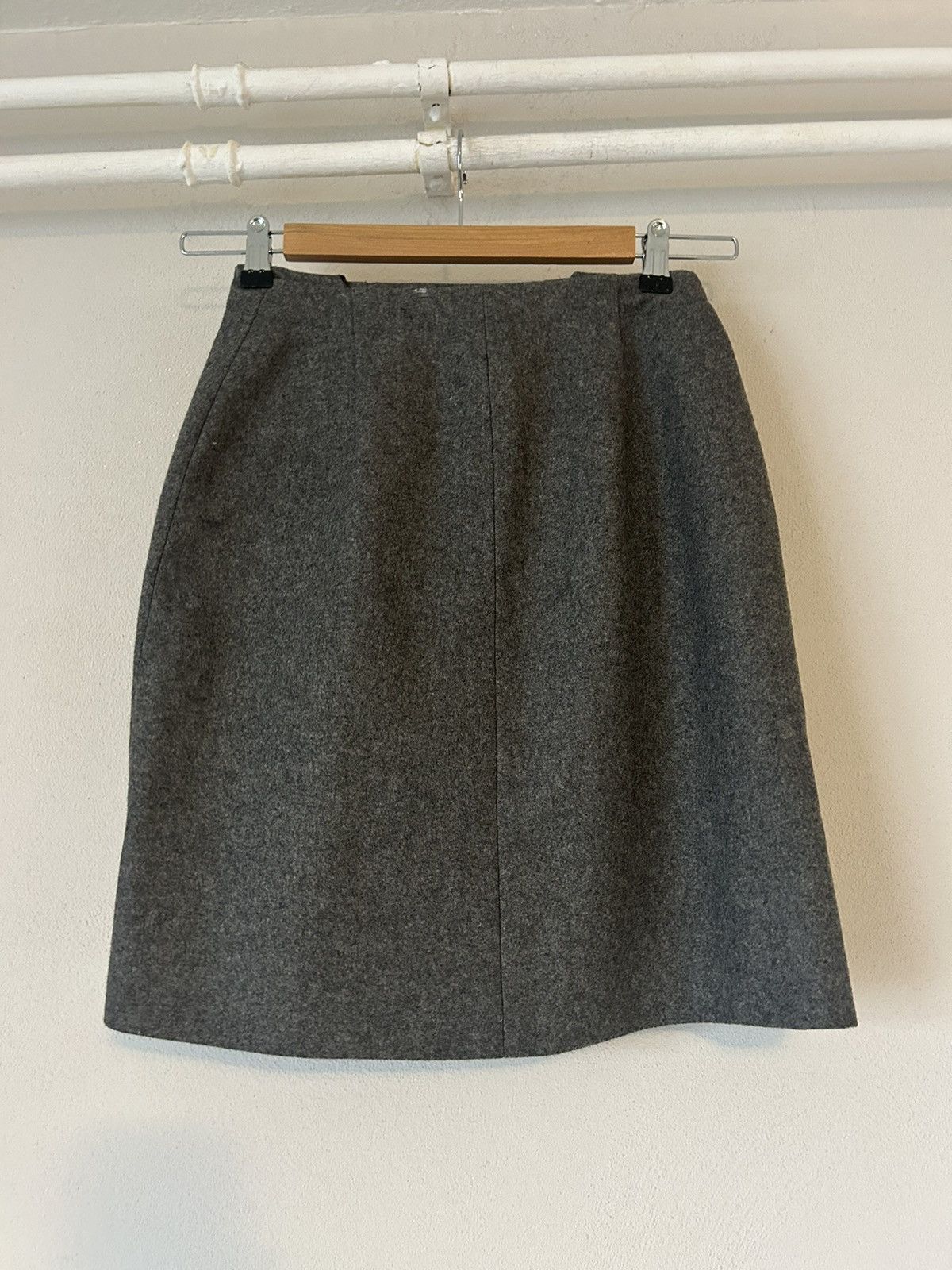 Celine Celine Grey Wool-Cashmere Blend Skirt - Size 38 Size 27" / US 4 / IT 40 - 5 Thumbnail