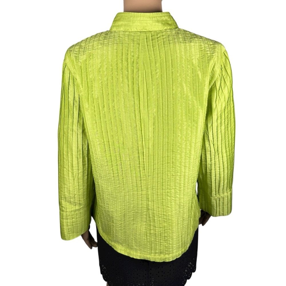 Chicos Chico's Luxe Lolyta Neon Green Jacket Size 1 US M Size M / US 6-8 / IT 42-44 - 4 Thumbnail