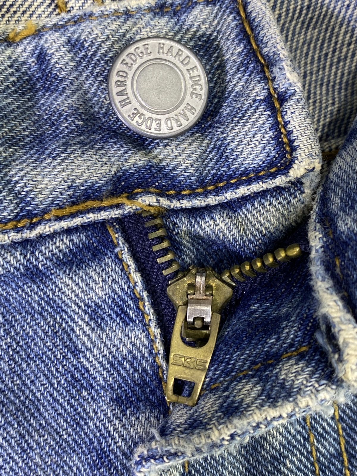 Japanese Brand × Jean Hard Edge Distressed Blue Wash Jeans - J965 Size US 30 / EU 46 - 6 Thumbnail