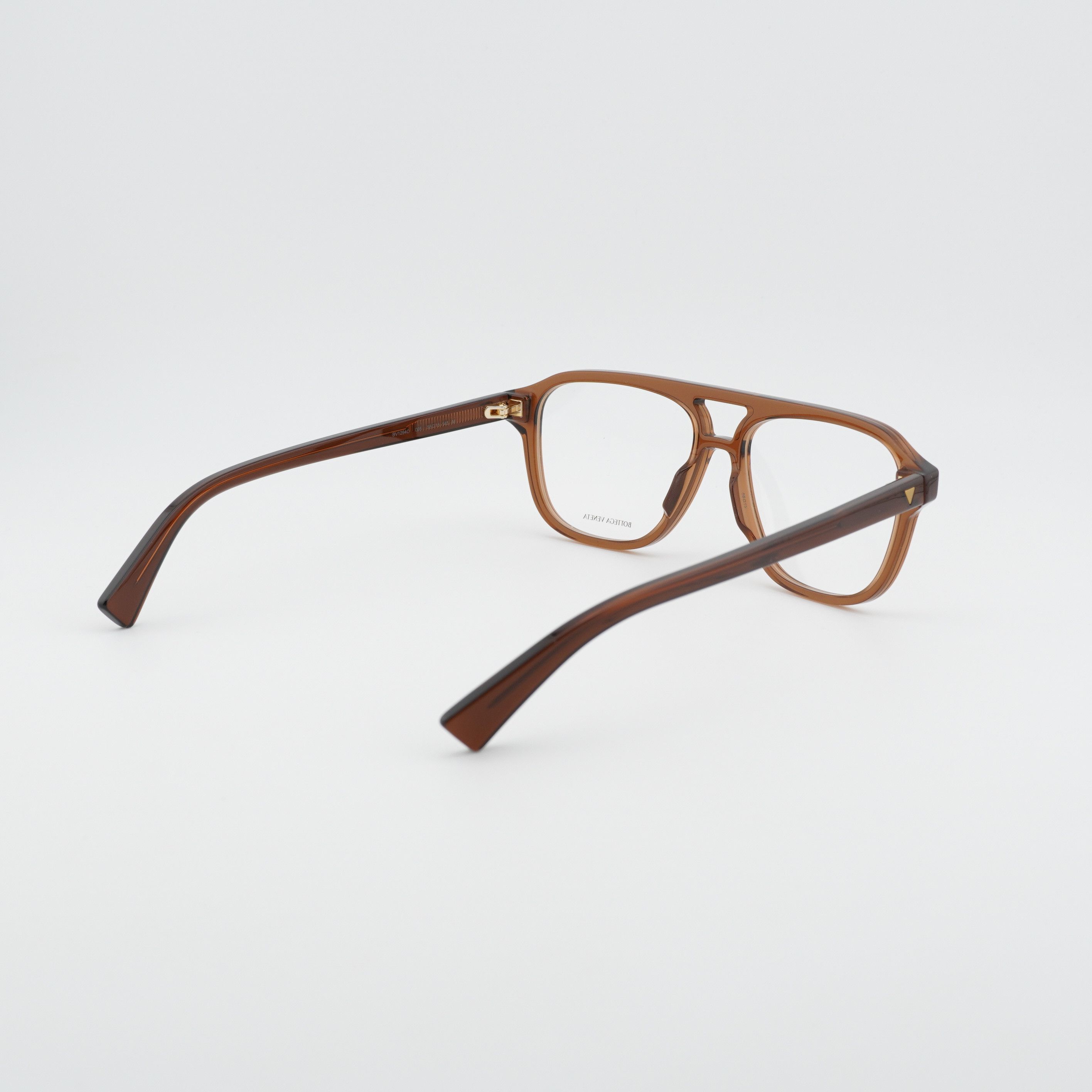 Bottega Veneta Bottega Veneta BV1294O 005 Unisex Eyeglasses Brown 56mm Size ONE SIZE - 8 Thumbnail
