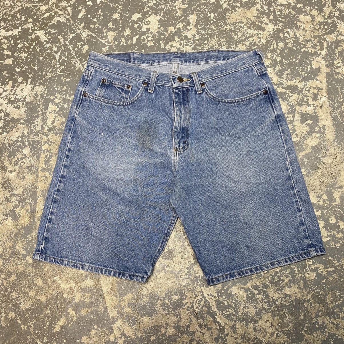 Other Vintage Wrangler Light Wash Y2K Baggy Shorts Jorts Size US 34 / EU 50 - 7 Thumbnail