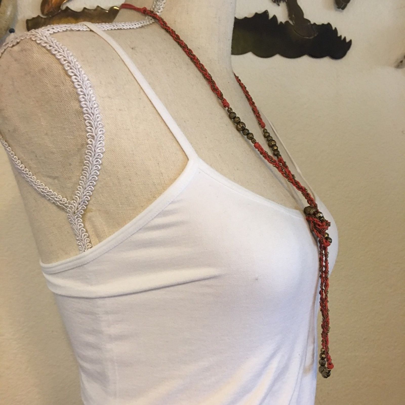 Jewelry Coral tone braided cord and chain necklace Size ONE SIZE - 2 Thumbnail