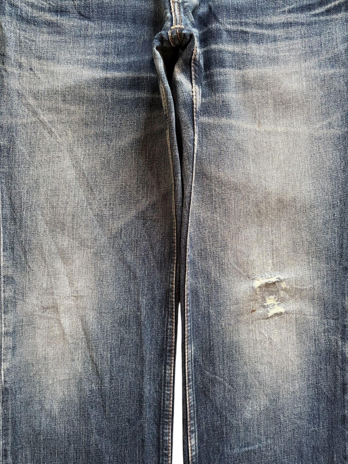 LVC × Levi's × Levi's Vintage Clothing Vintage 90s Levis 502 Faded Mud Wash Distress Rip Loose Jean Size US 30 / EU 46 - 5 Thumbnail
