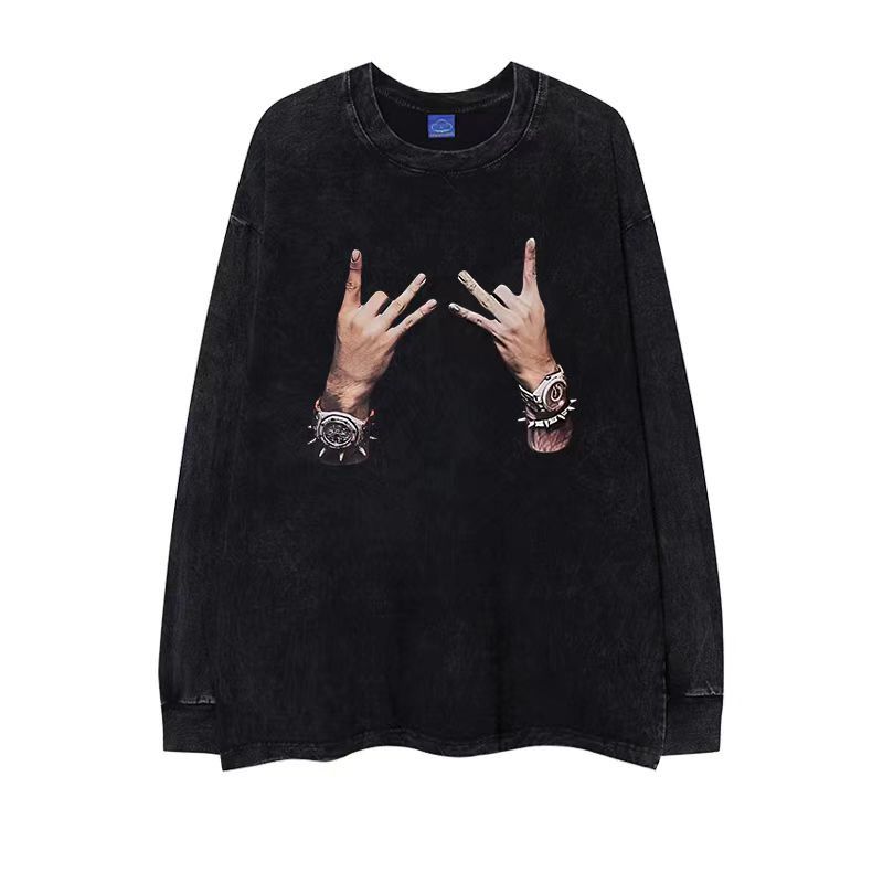 Japanese Brand × Vintage Vintage Hip Hop Hand Printed Aged Long Sleeve T-Shirt Size US XL / EU 56 / 4 - 1 Thumbnail