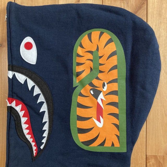 Bape BAPE Blue Camo x Navy shark full zip hoodie a bathing ape Size US M / EU 48-50 / 2 - 6 Thumbnail