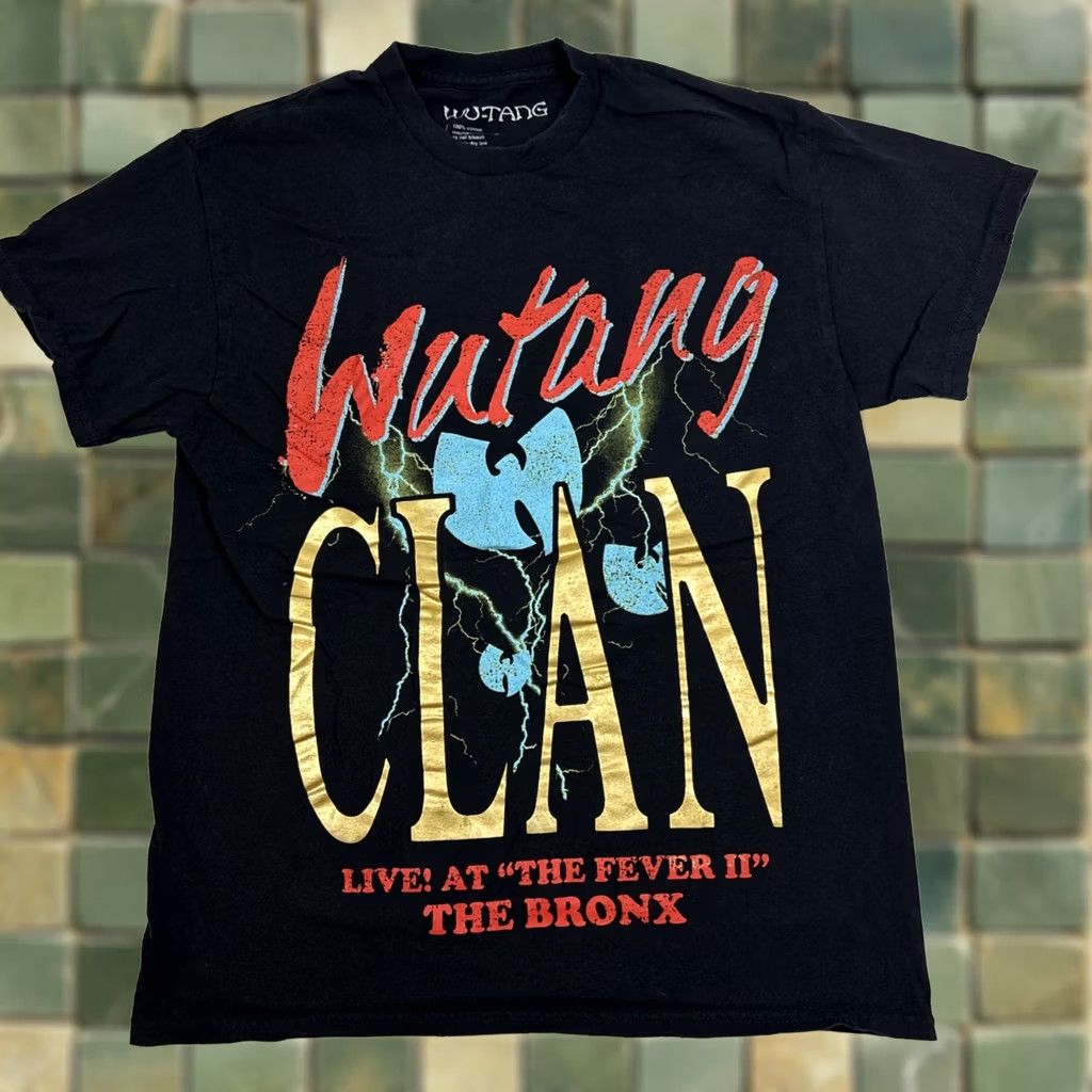 Vintage VINTAGE WuTang Clan Live The Fever II The Bronx Black Graphic Tee Size S Unisex Adults Short Sleeve Music Shirt Mens Girls Boys Size US S / EU 44-46 / 1 - 1 Thumbnail