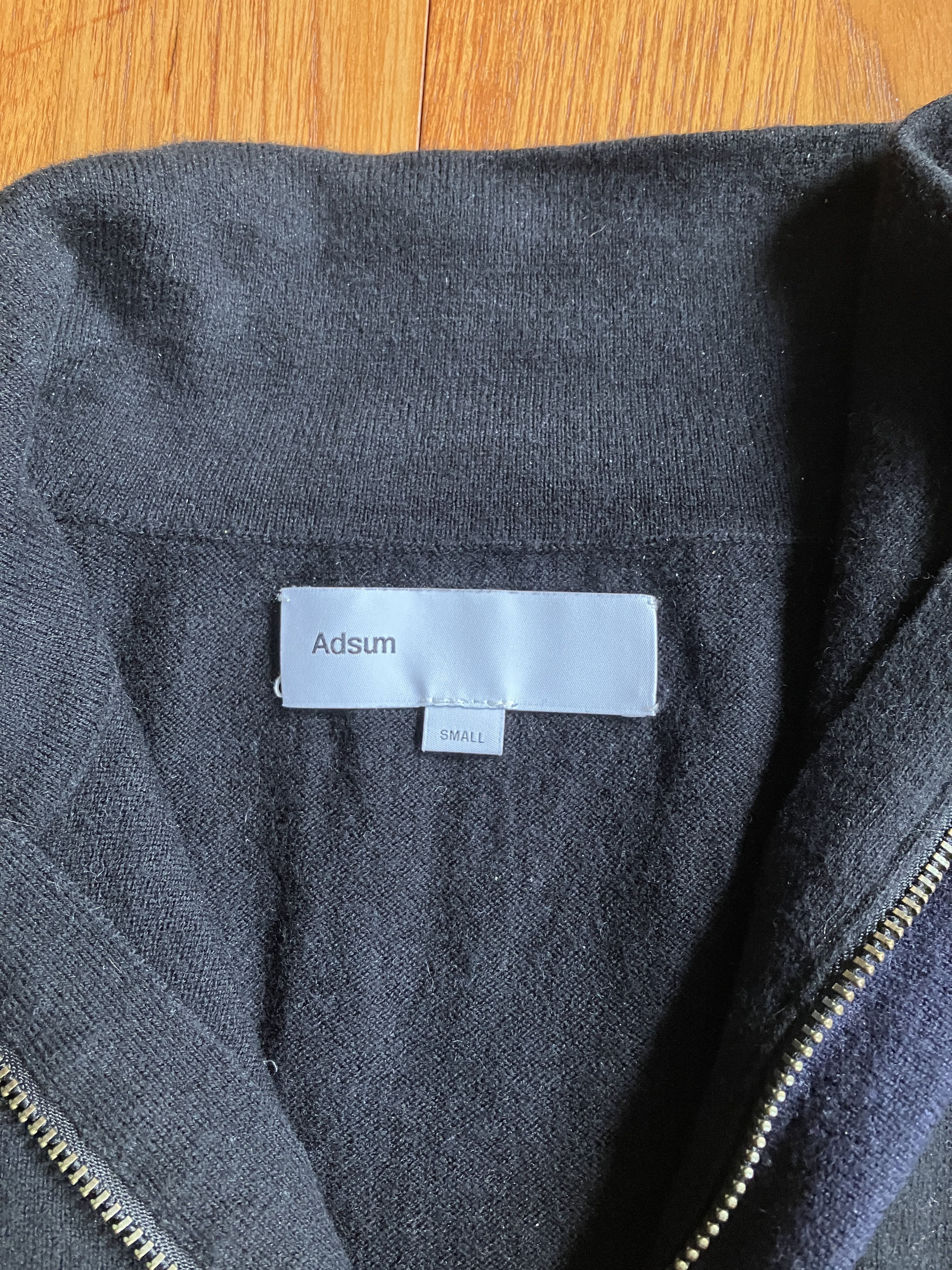 Adsum Black Wool Quarter Zip Size US S / EU 44-46 / 1 - 5 Thumbnail