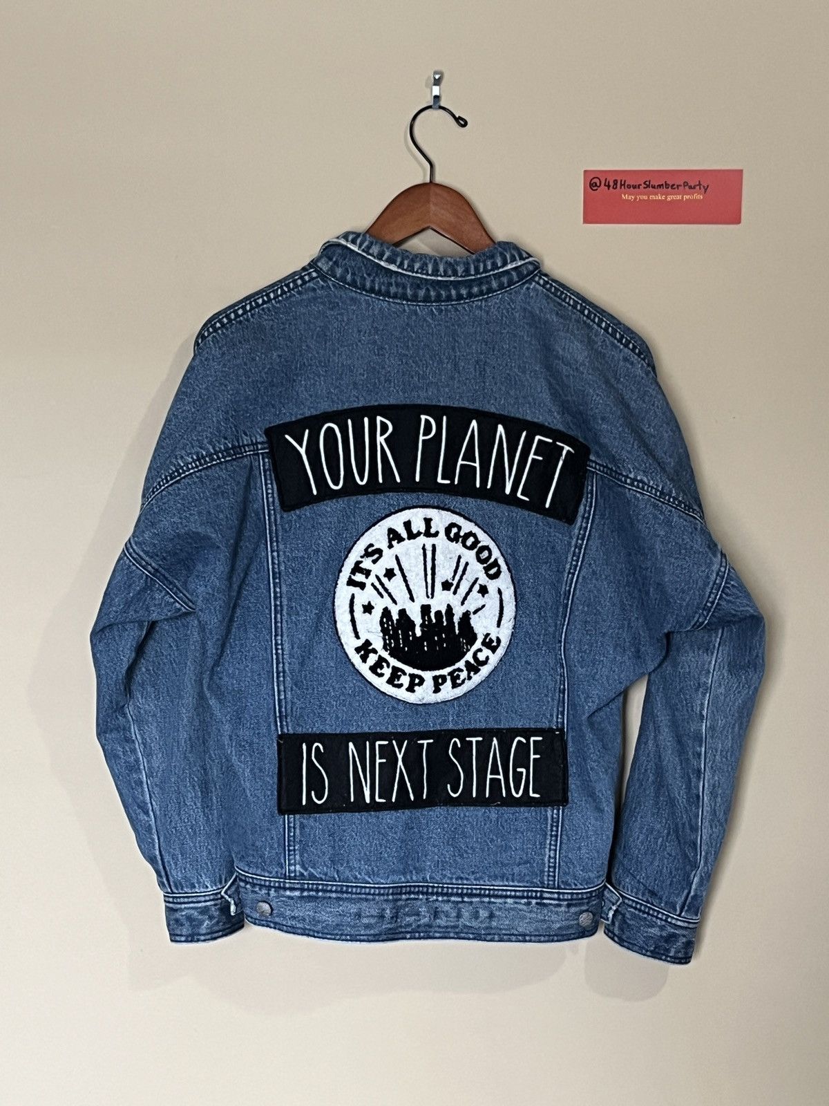 MOUSSY Moussy Your Planet Patched Denim Jacket - M Size M / US 6-8 / IT 42-44 - 2 Thumbnail