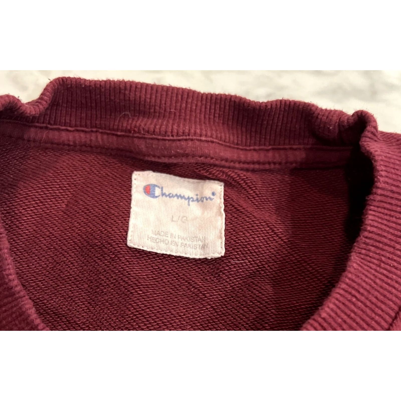 Champion Champion Sweatshirt Mens Large Pullover Long Sleeve Lightweight Maroon Logo Size US L / EU 52-54 / 3 - 3 Thumbnail