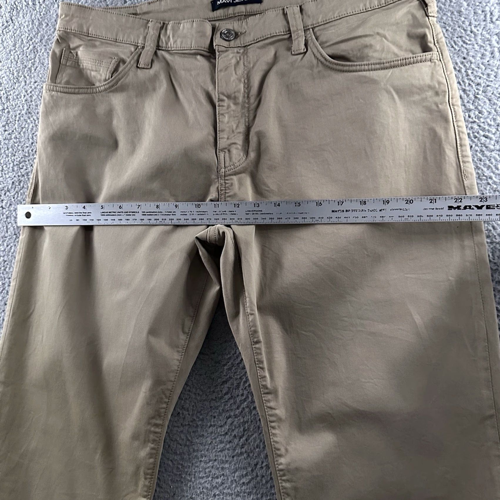 Vintage Mavi Jeans Beige Size 38x30 Matt Relaxed Straight Leg Denim Cotton Blend Jeans Mens Straight 30 In Inseam Relaxed Mid Rise Shirt? Size US 38 / EU 54 - 7 Thumbnail