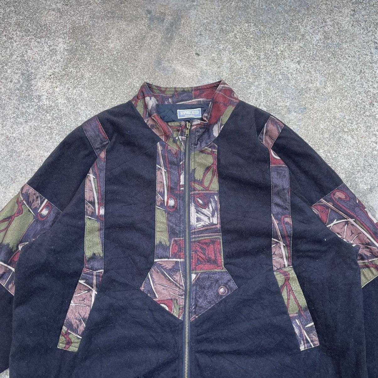 Japanese Brand × Vintage 🔥Rare🔥🇯🇵Sophiscated Natural Nice Design Wool Zipper Jacket Size US L / EU 52-54 / 3 - 2 Thumbnail