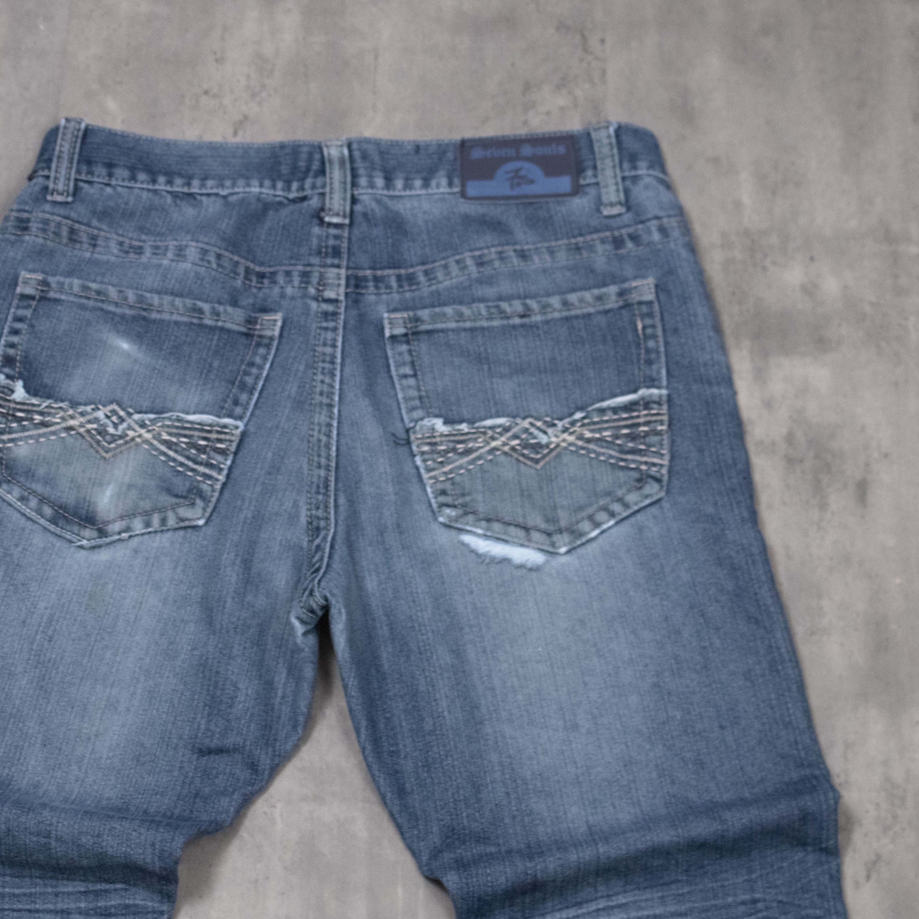 Japanese Brand Y2K Seven Souls Mid Wash Bootcut Denim Jeans Size US 34 / EU 50 - 14 Thumbnail