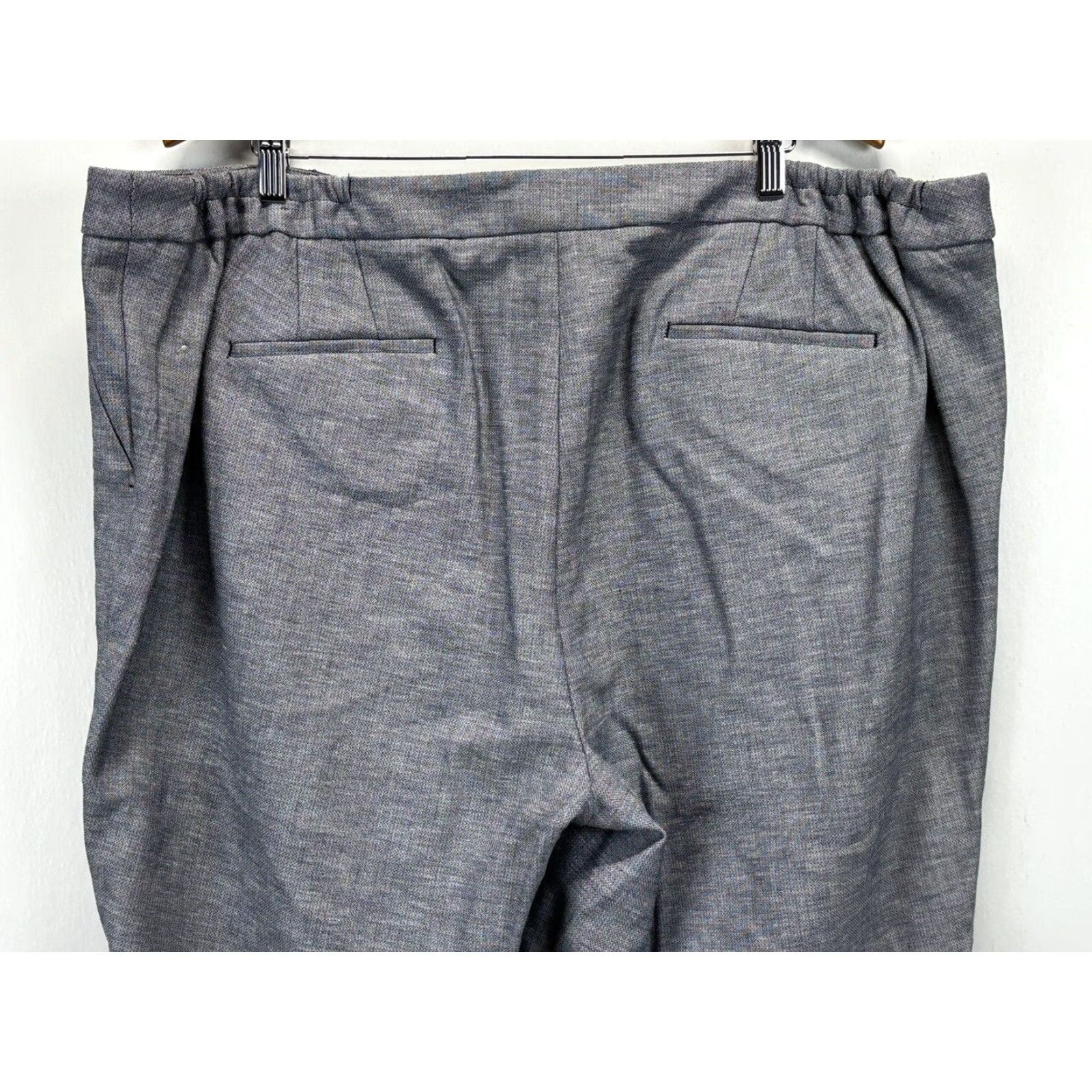 Talbots TALBOTS Plus Size 24W Hampshire Ankle Pants Blue with Buttons Womens Size 42" / US 20 - 4 Thumbnail