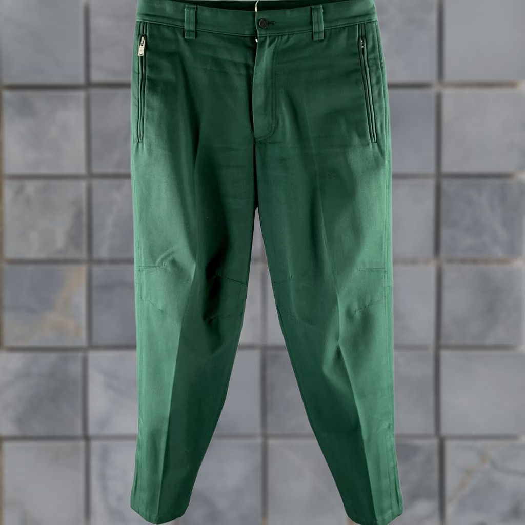 Lanvin LANVIN Size 30 Green Cotton Blend Zip Fly Casual Pants Size US 30 / EU 46 - 1 Thumbnail