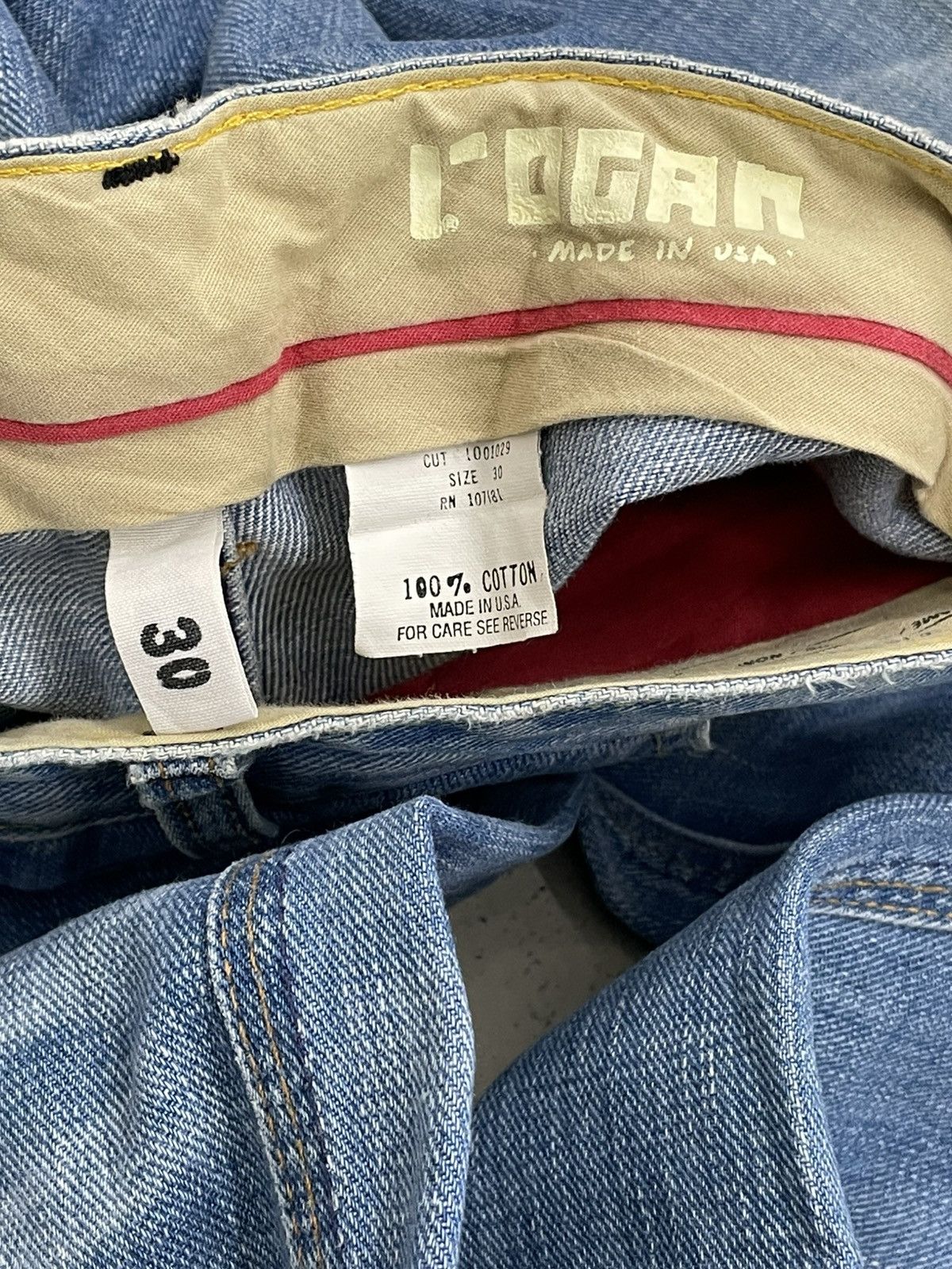 Vintage Vintage 90’s Designer USA Rogan Distressed Patchwork Denim Size US 29 - 12 Thumbnail