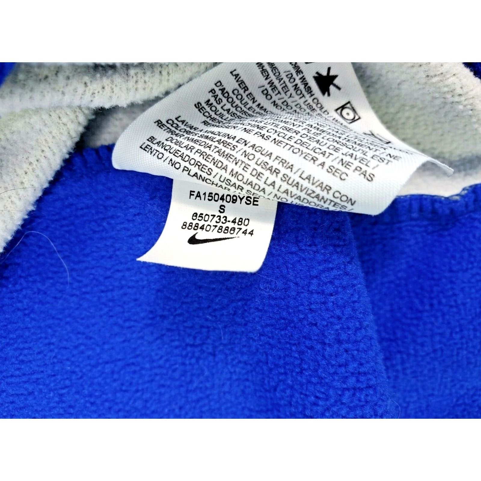 Nike Nike Therma-FIT Pullover Hoodie Men S Blue Gray 650733 Kangaroo Pocket Logo Sportswear Sweatshirt Size US S / EU 44-46 / 1 - 5 Thumbnail