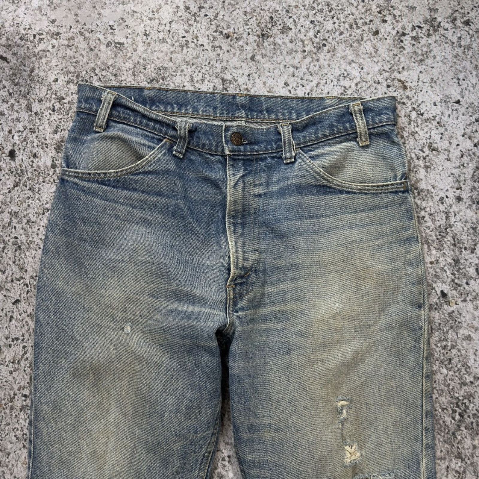 Levi's Vintage 70s Levi's 646 Orange Tab Flare Bellbottom Jeans Size US 34 / EU 50 - 3 Thumbnail
