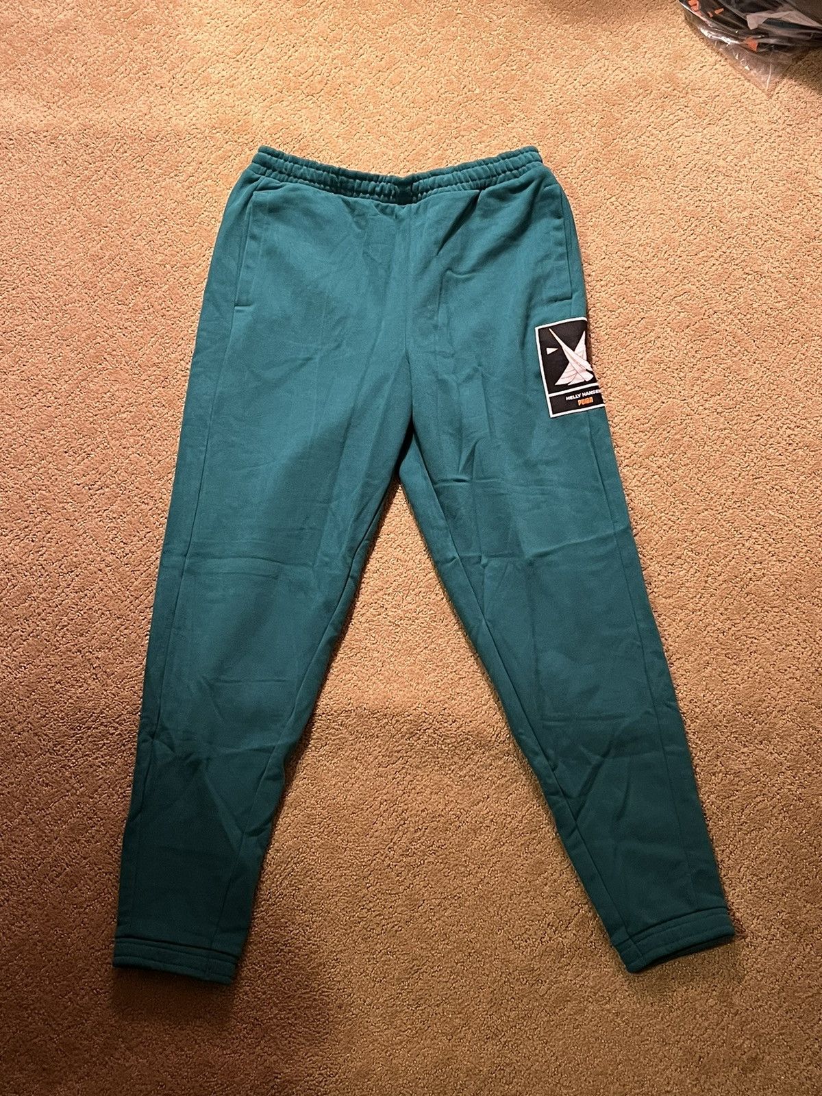 image of Helly Hansen x Puma Fleece Sweatpants in Teal, Men's (Size 34)