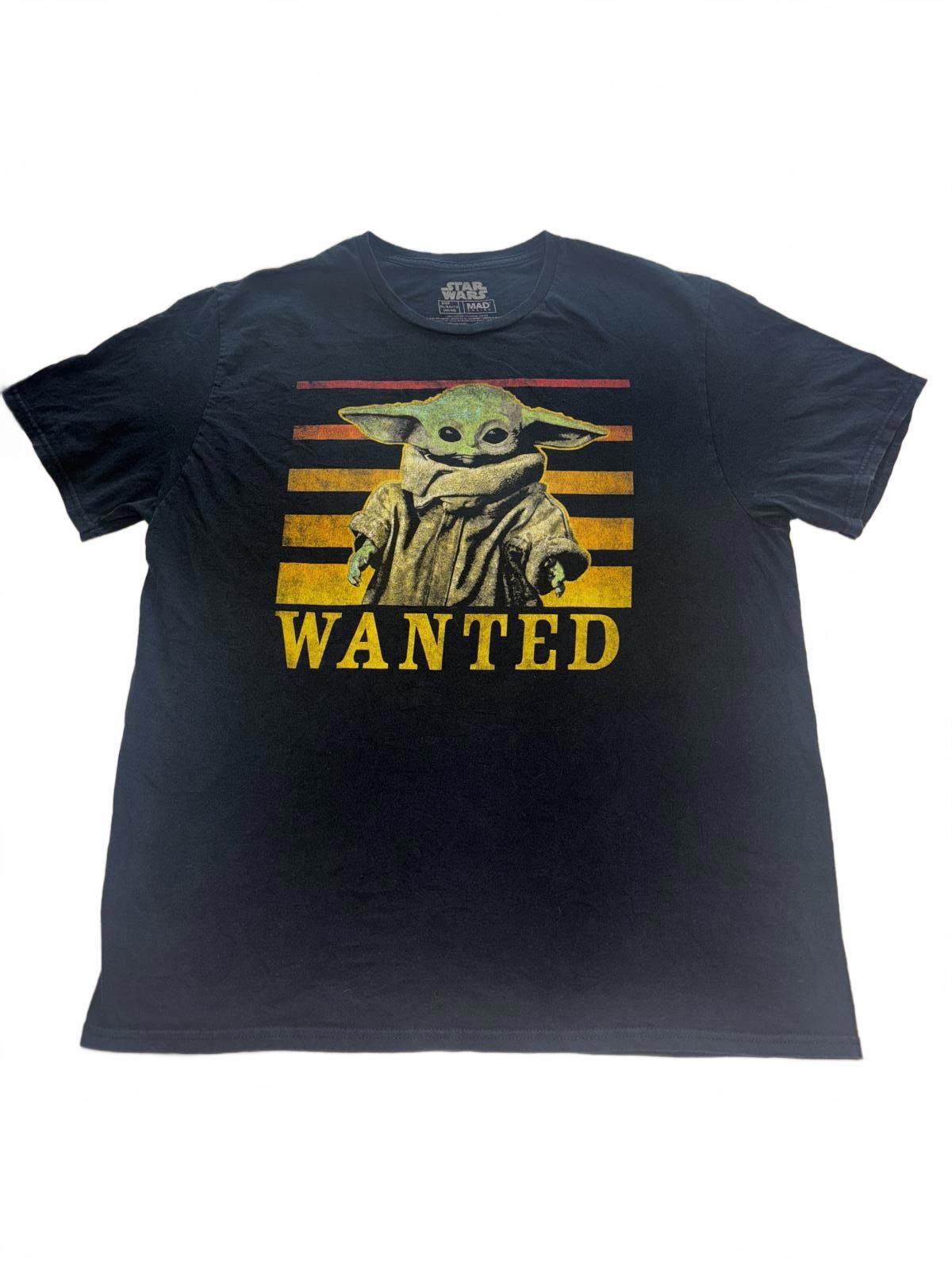 Star Wars Retro Star Wars Baby Yoda Wanted Graphic T-Shirt Size US XL / EU 56 / 4 - 1 Thumbnail