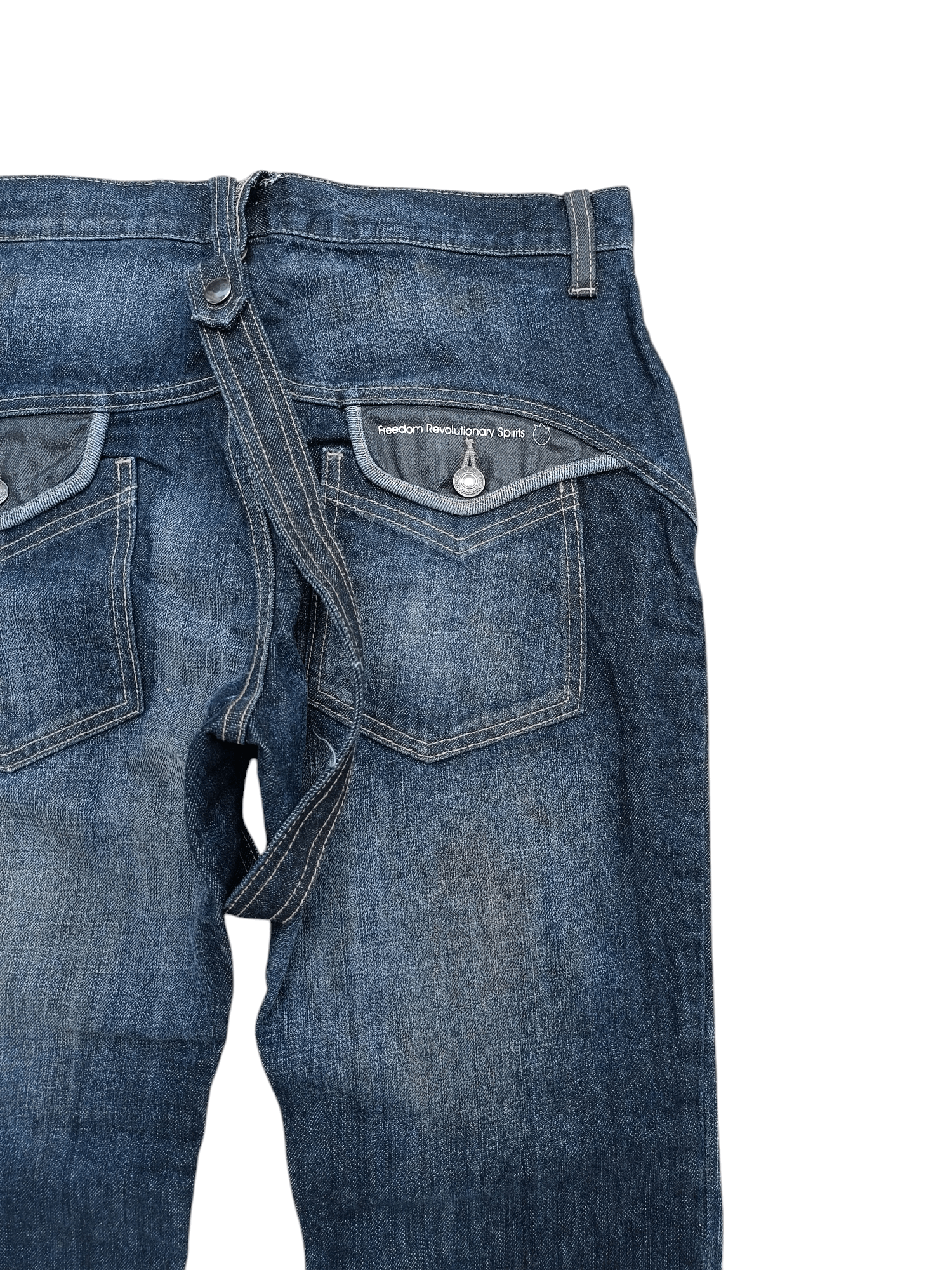 14th Addiction SICK RARE 🔥 PPFM WITH STRAP WHISKERS FADED DENIM Size US 30 / EU 46 - 17 Thumbnail