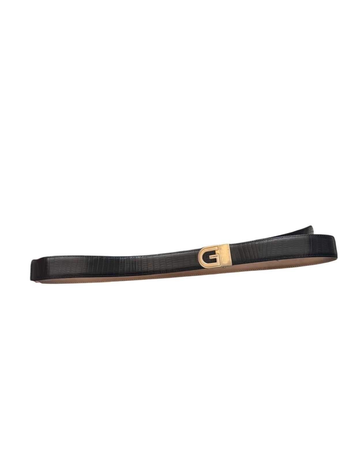 Givenchy Vintage GIVENCHY Gentleman Belt Black Embossed Leather Size ONE SIZE - 10 Thumbnail