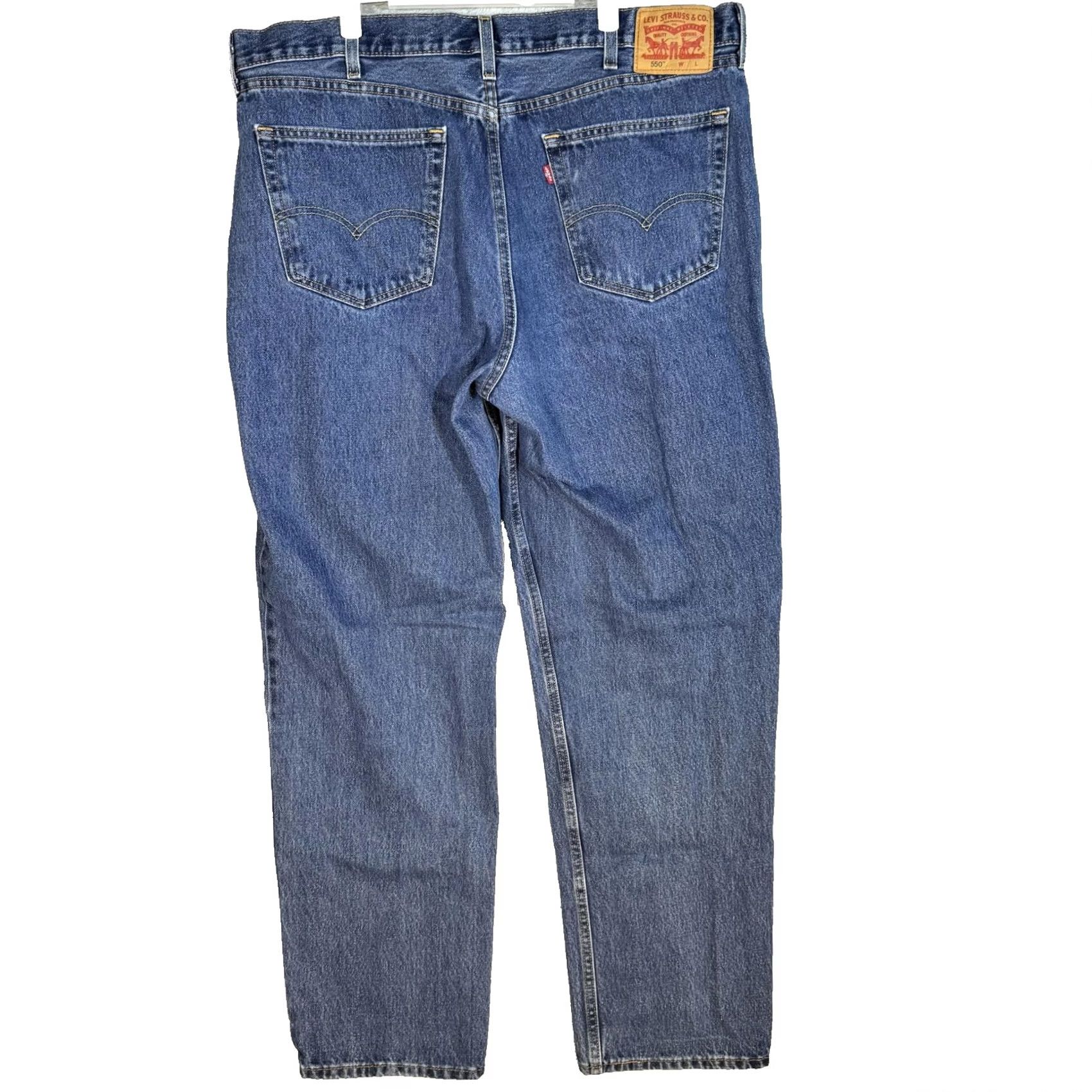 Levi's VINTAGE Levis 550 Jeans Mens 42x33 Blue Relaxed Fit Tapered Leg Denim Zip Fly Size US 42 / EU 58 - 2 Thumbnail