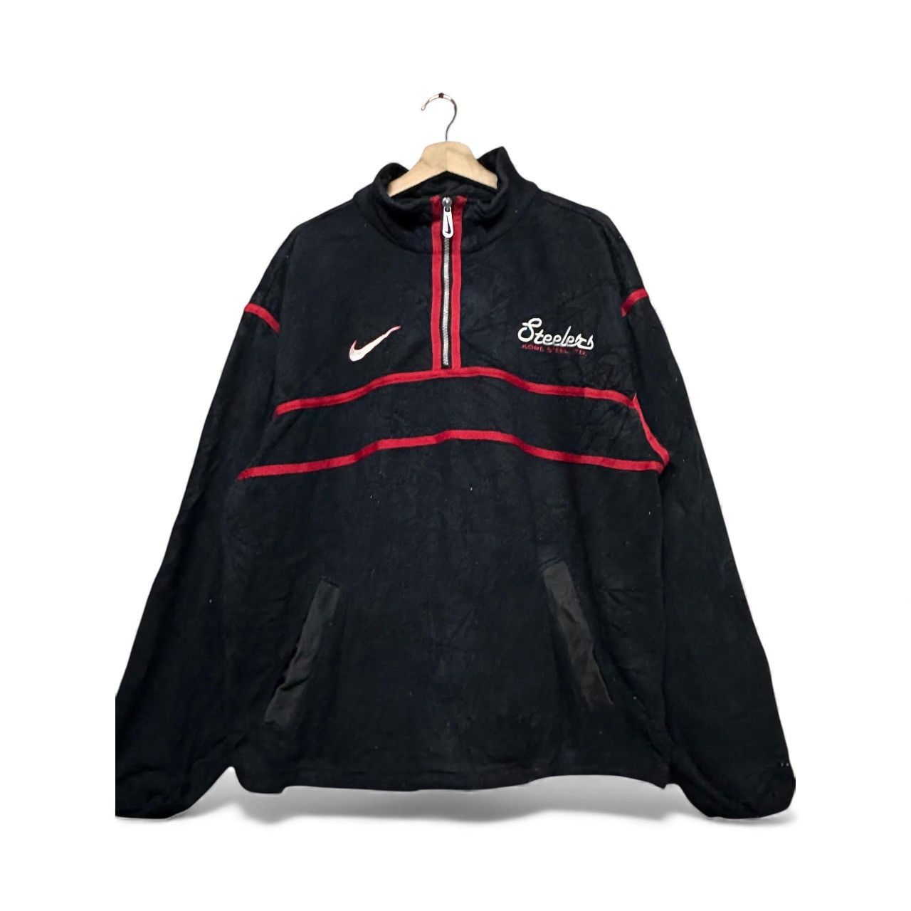 Nike Vtg🔥90’s Nike Kobelco Kobe Steelers Rugby Fleece Half-zipper Size US L / EU 52-54 / 3 - 1 Thumbnail