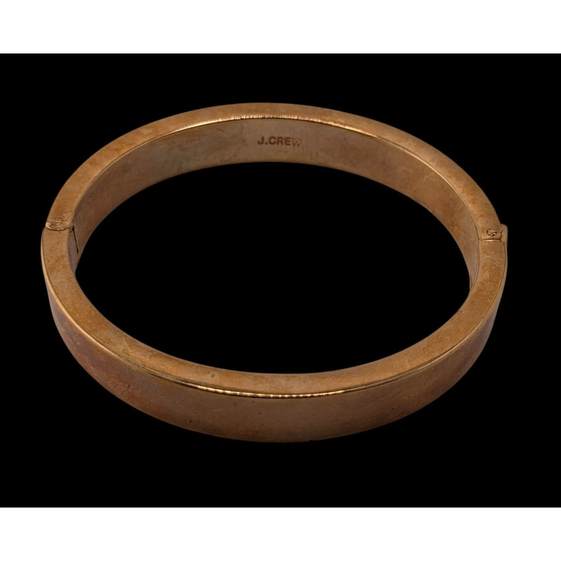 J.Crew J.Crew Preppy Gold-Tone Hinged Bangle Bracelet Size ONE SIZE - 1 Thumbnail
