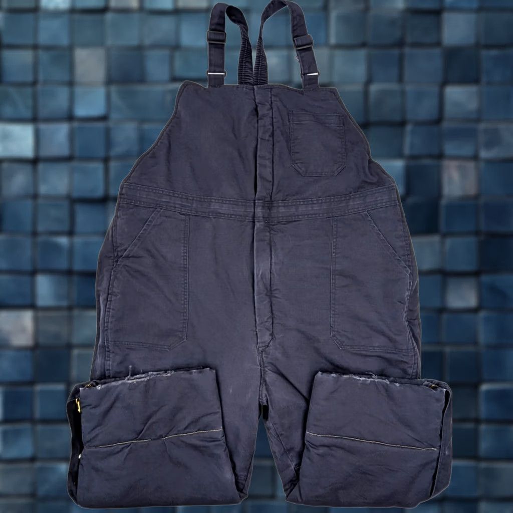 Vintage Bulwark Bib Overalls Flame Resistant Insulated 3XL Altered Leg (22" Inseam) Size US 39 - 1 Thumbnail