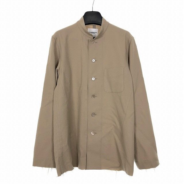 image of Takahiromiyashita The Soloist Beige Distressed Button Up, Men's (Size Small)