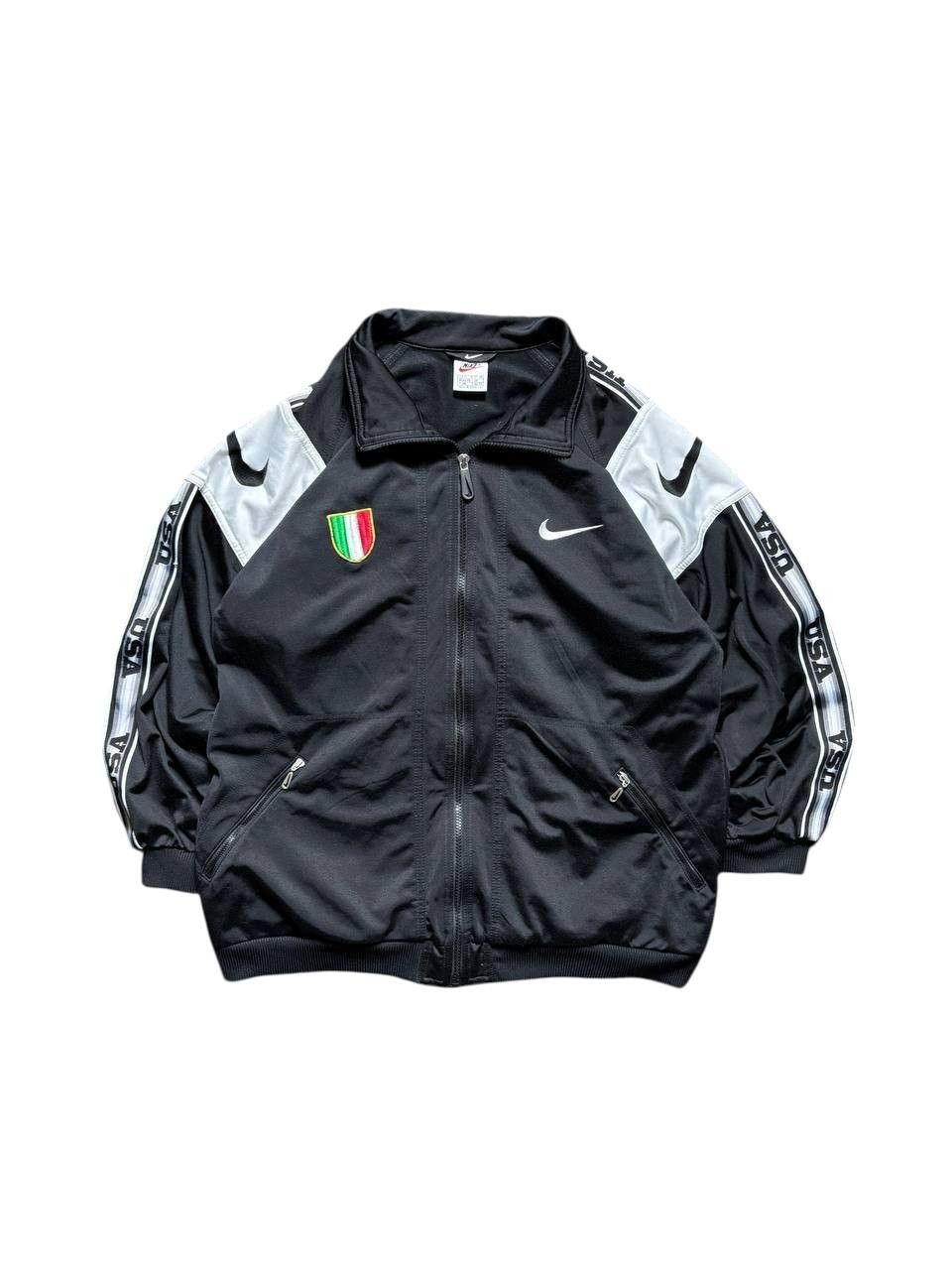 90's Italy Team Nike Football Track cotton zip jacket