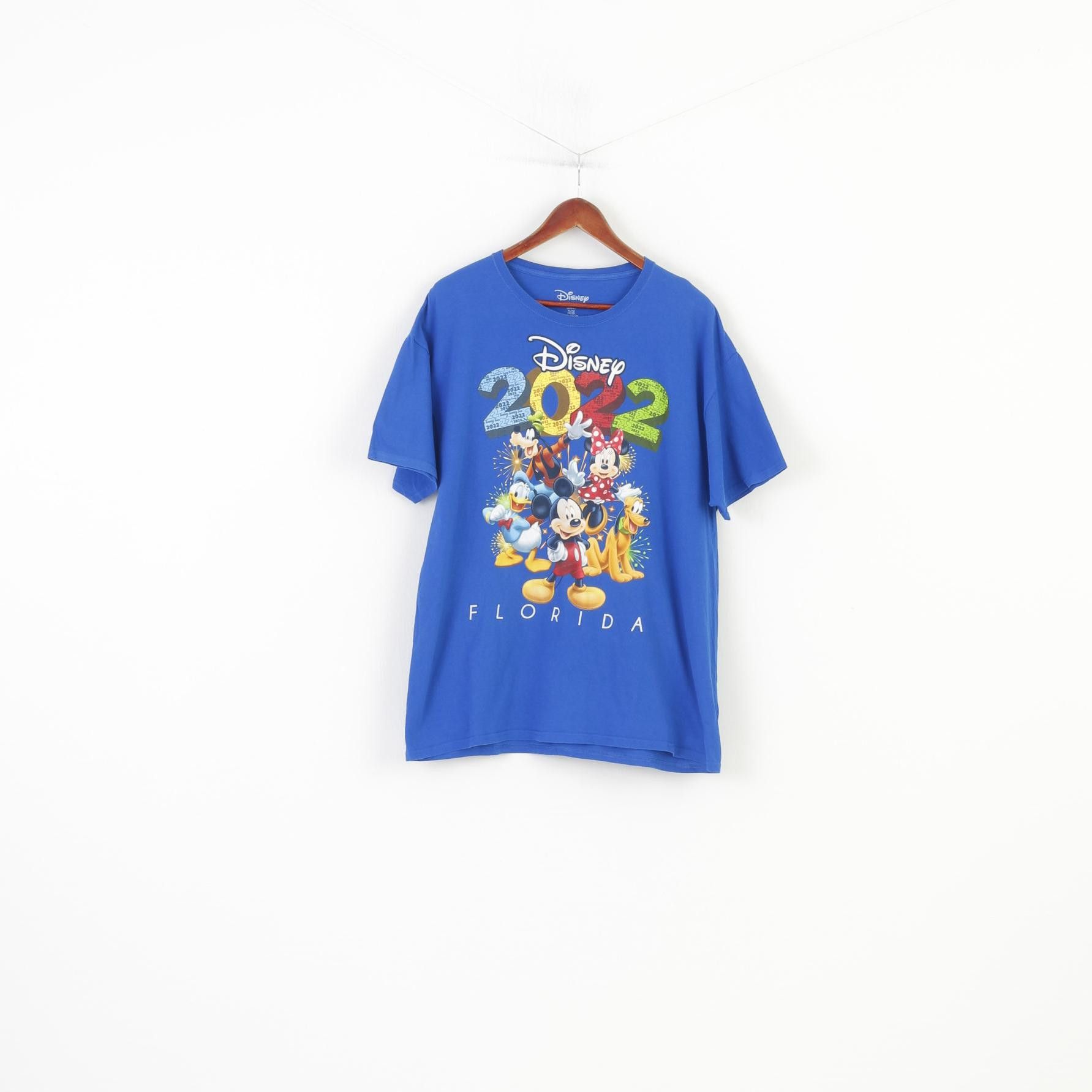 Disney Disney Men XL T-Shirt Blue Crew Neck Short Sleeve 10695 Size US XL / EU 56 / 4 - 1 Thumbnail