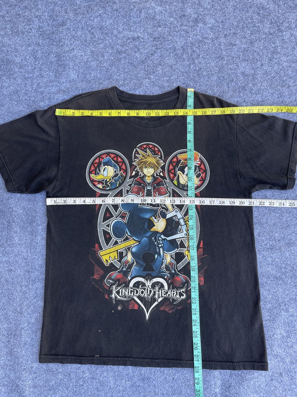 Beauty Beast Vintage y2k Disney🔥KINGDOM HEARTS🔥Full PRINT Faded Tee Size US L / EU 52-54 / 3 - 10 Thumbnail