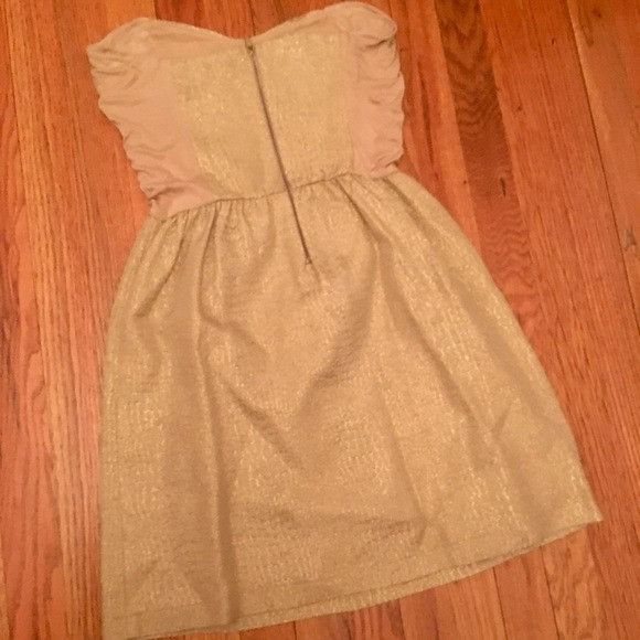 Other Eight Sixty metallic gold strapless dress Size M / US 6-8 / IT 42-44 - 5 Thumbnail