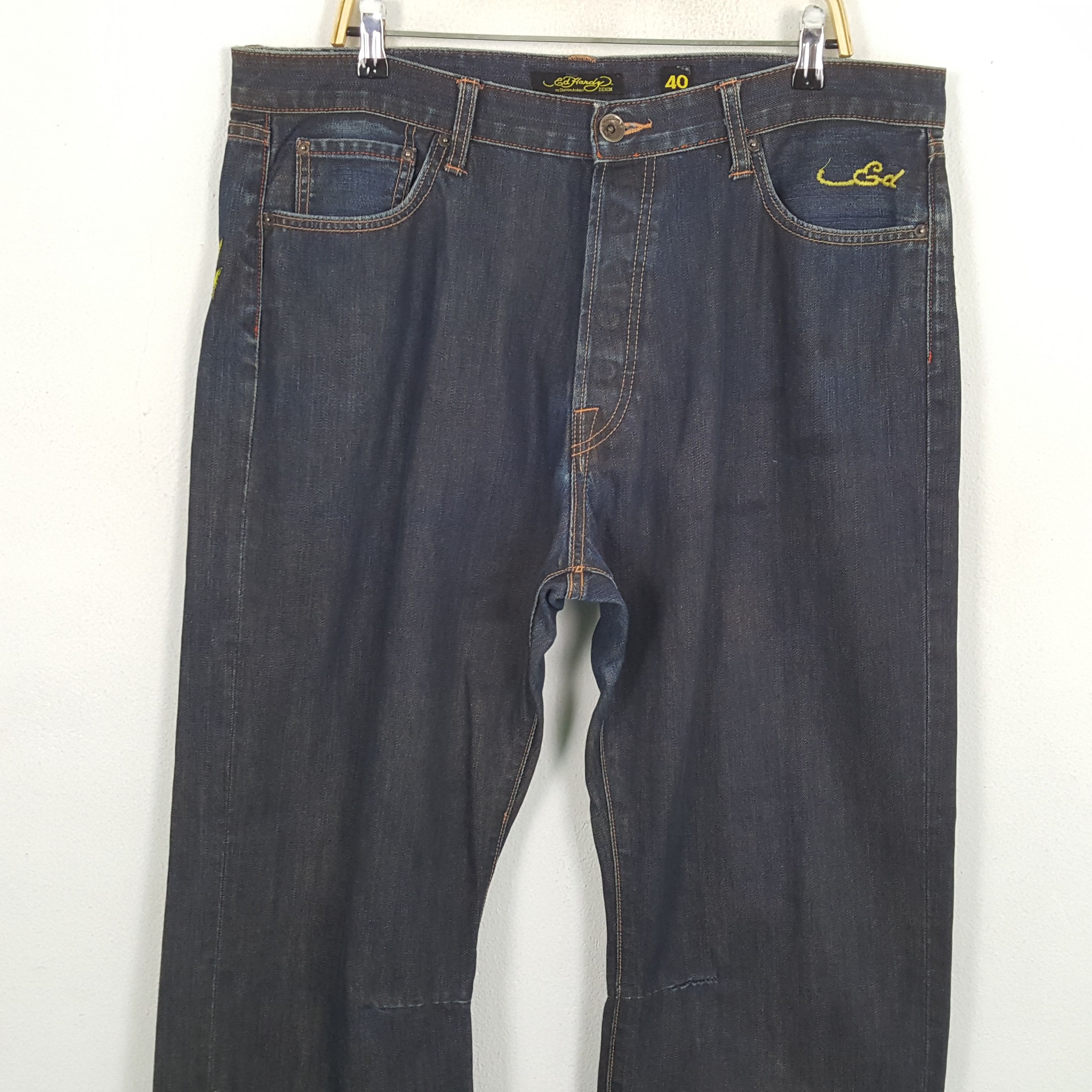 Christian Audigier × Ed Hardy × Vintage Vintage ED HARDY By Christian Audigier Designer Denim Jeans Size US 39 - 5 Thumbnail