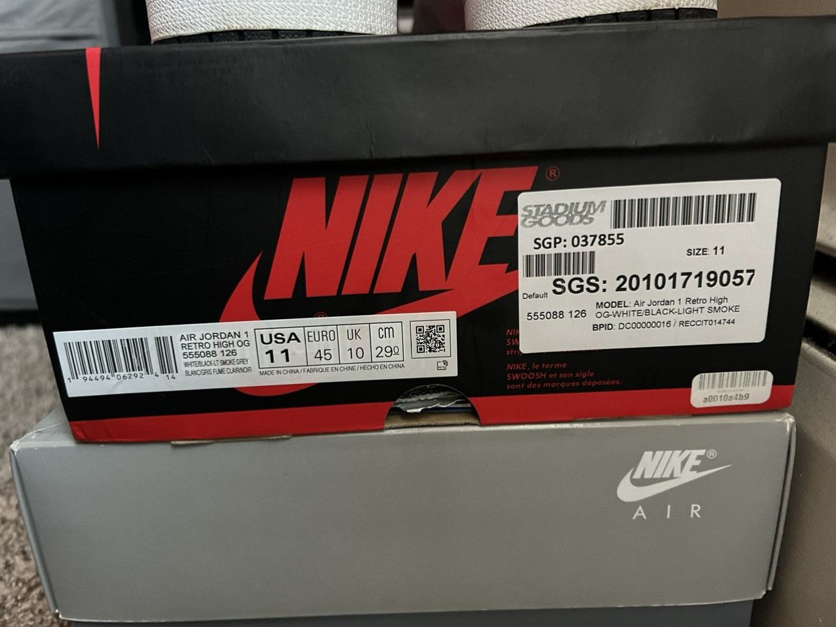 Jordan Brand × Nike Jordan 1 Smoke Grey Size US 11 / EU 44 - 4 Thumbnail