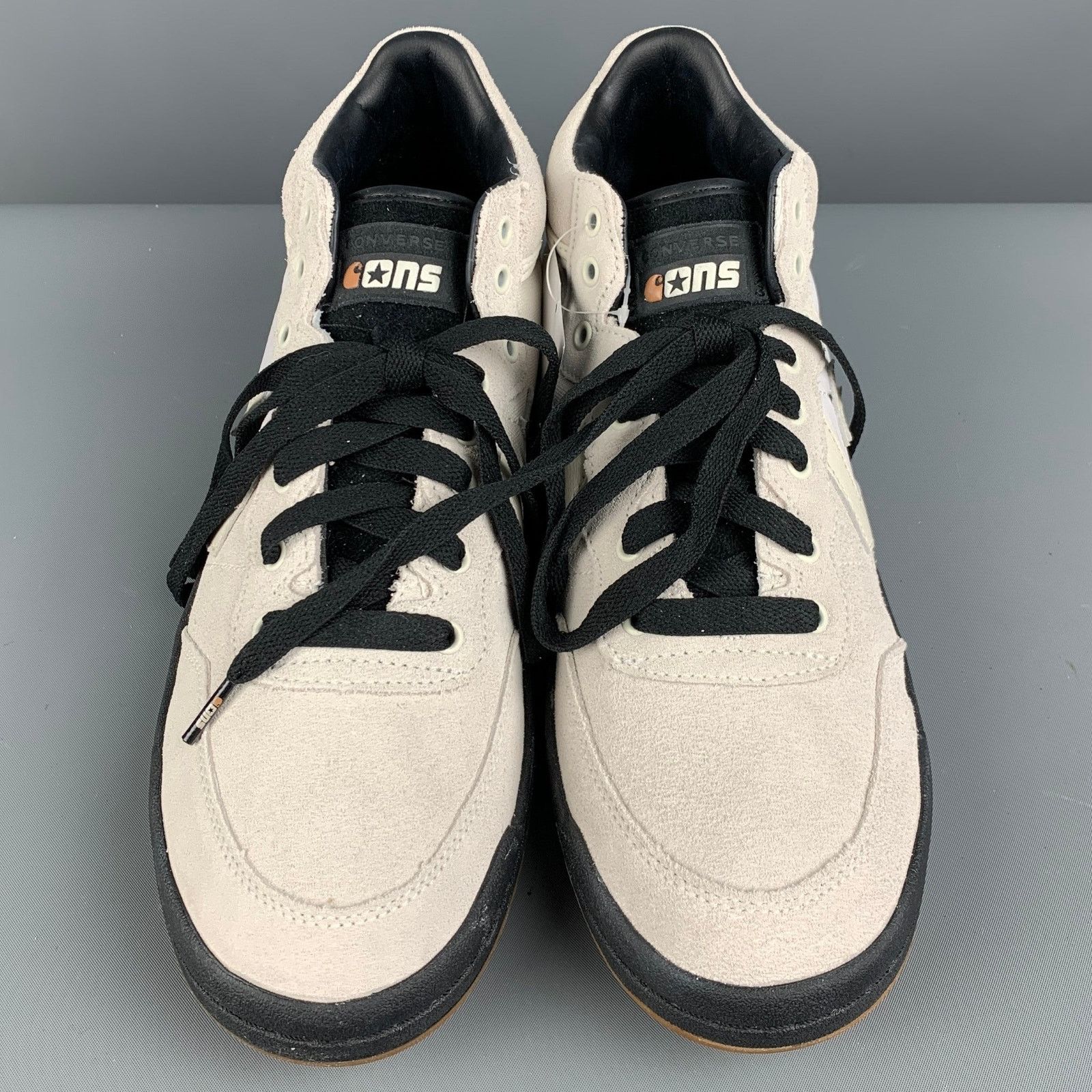 Converse CONVERSE 10 Cream Black Mixed Materials Leather Sneakers Size US 10 / EU 43 - 4 Thumbnail