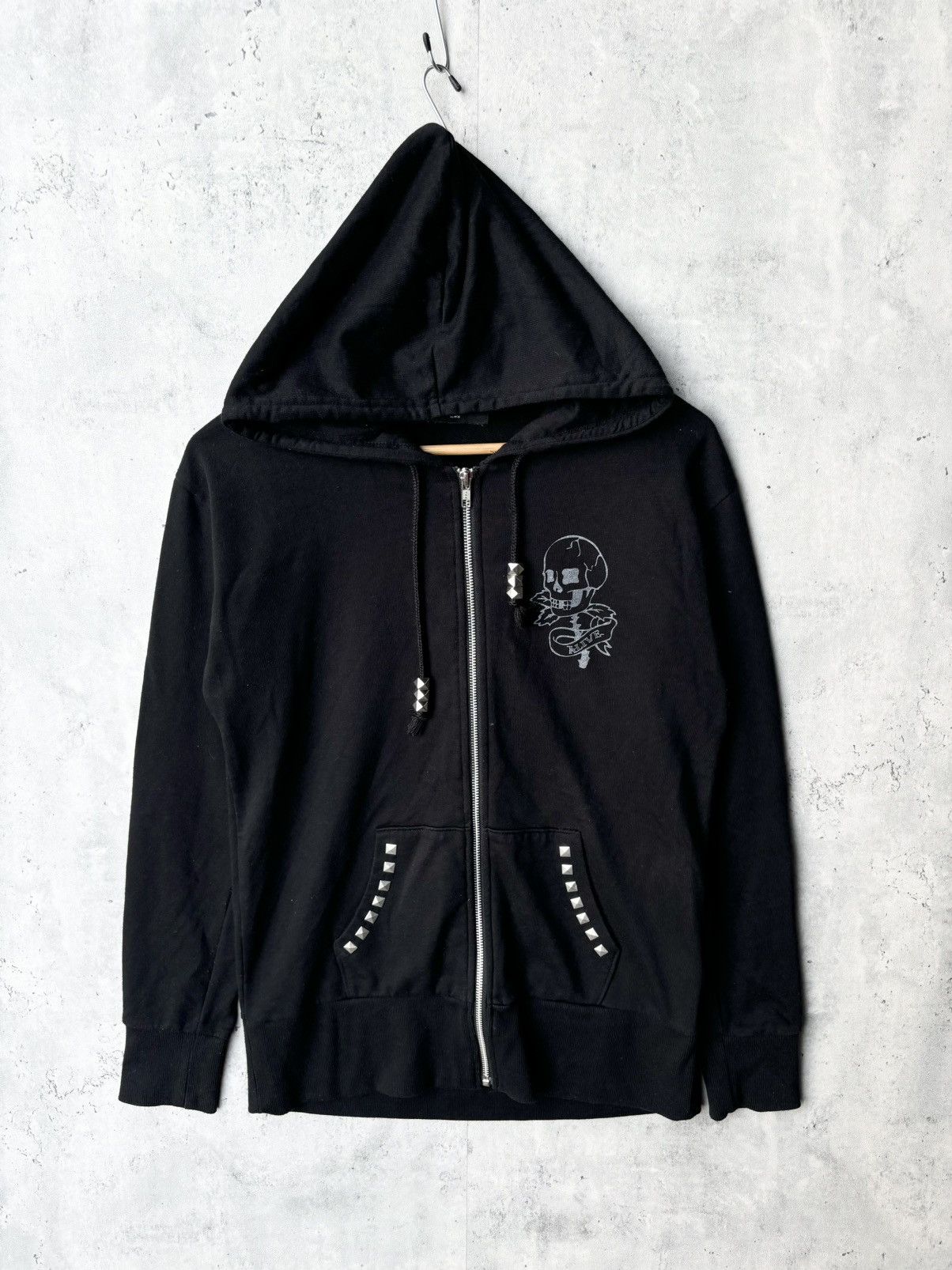 If Six Was Nine Vintage Y2K GLAD NEWS Skull Skeleton Punk Hoodie Zip Up Size US S / EU 44-46 / 1 - 4 Thumbnail