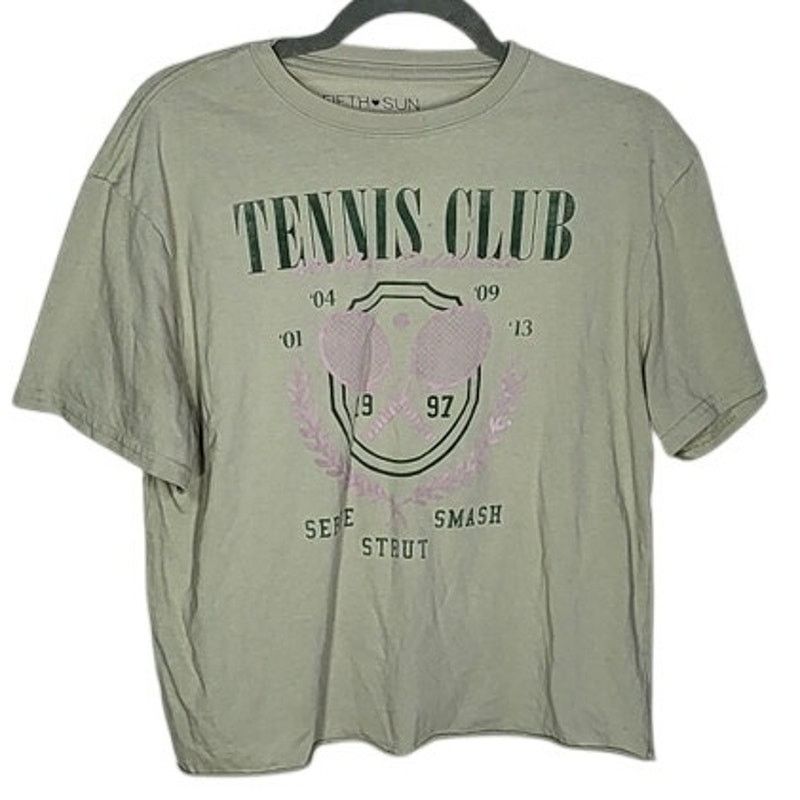 Other Fifth Sun Juniors "Tennis Club" Graphic Crop Tee Top Size M Size M / US 6-8 / IT 42-44 - 1 Thumbnail