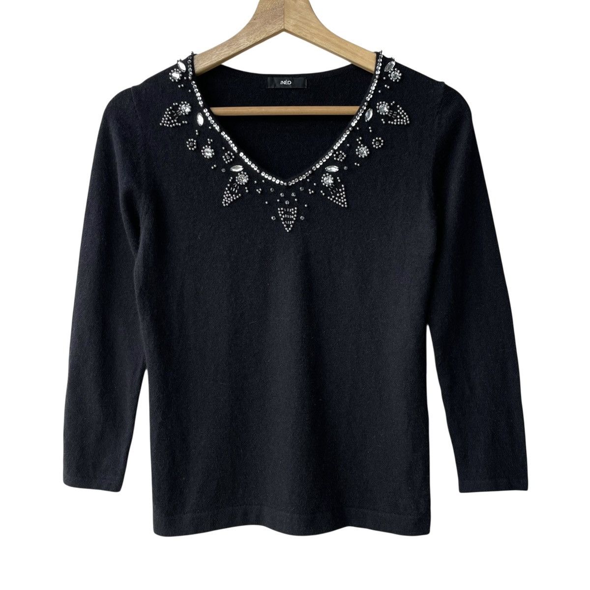 Japanese Brand Inéd Japan Yohji Yamamoto WMN Beads Top Size S / US 4 / IT 40 - 1 Thumbnail