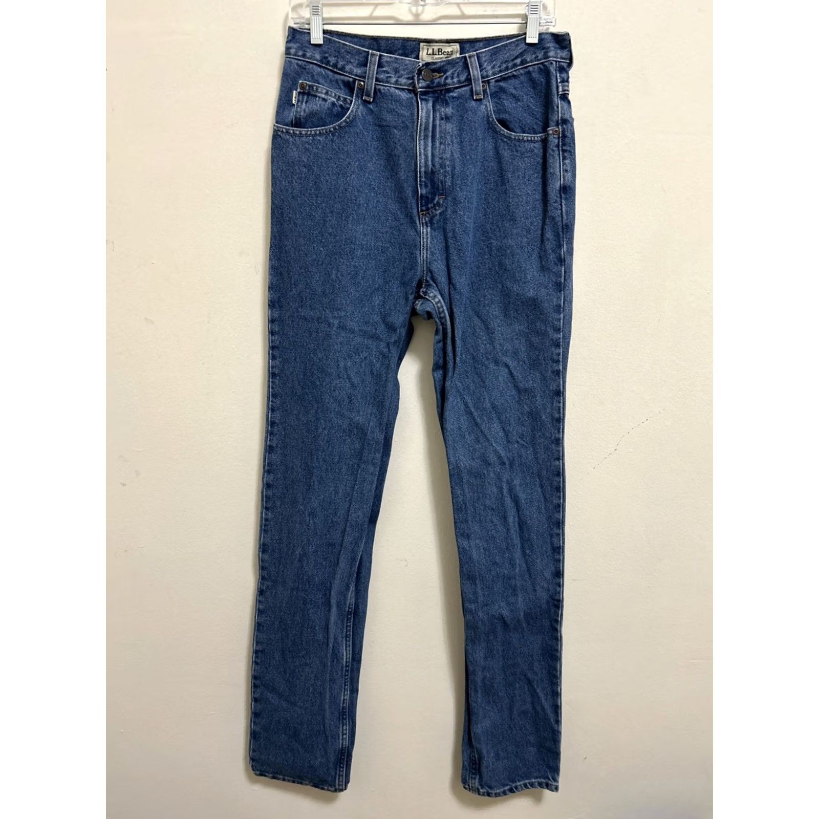 Vintage VINTAGE LL Bean Double L Jeans Mens 30x36 Classic Straight Blue Light Wash 90s 5-Pocket Mens Regular 30in Waist Womens Men’s? Size US 30 / EU 46 - 2 Thumbnail